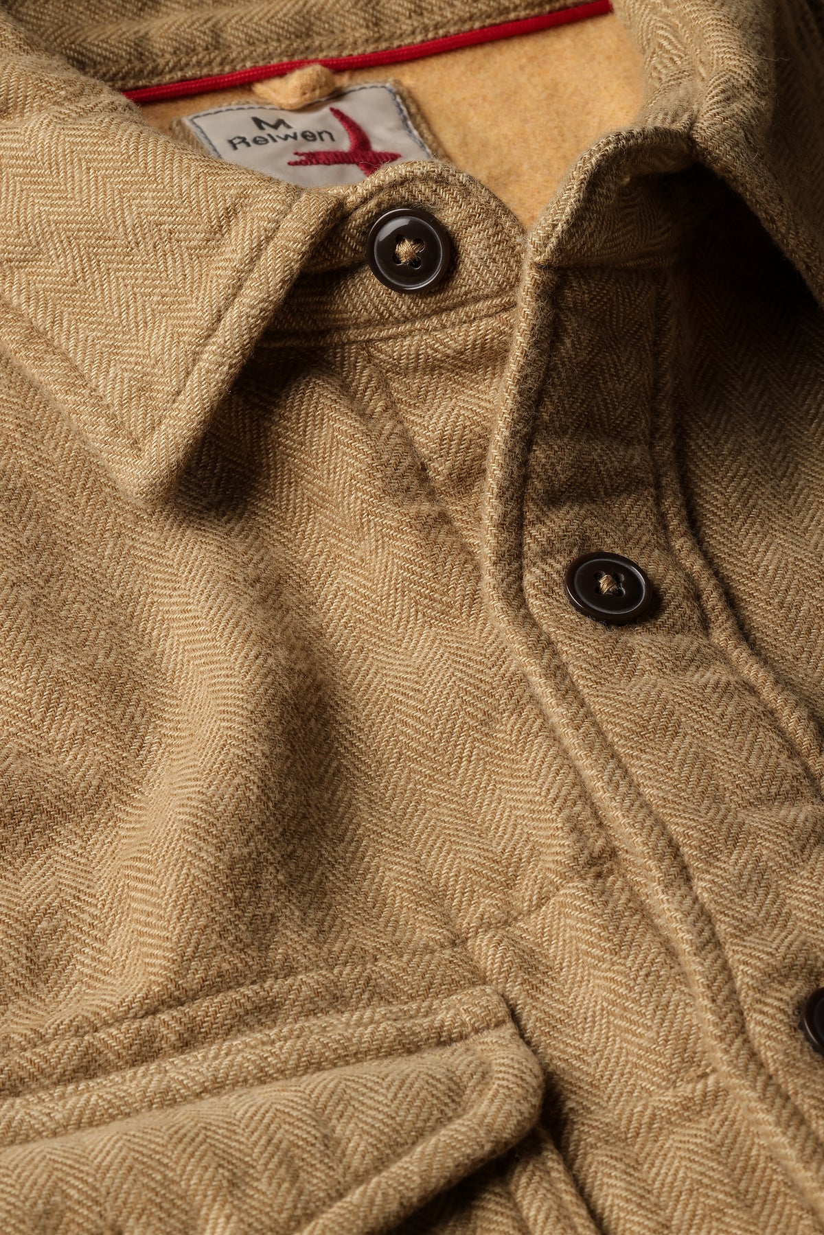 Utility Work Shirt - Cornmeal Herringbone