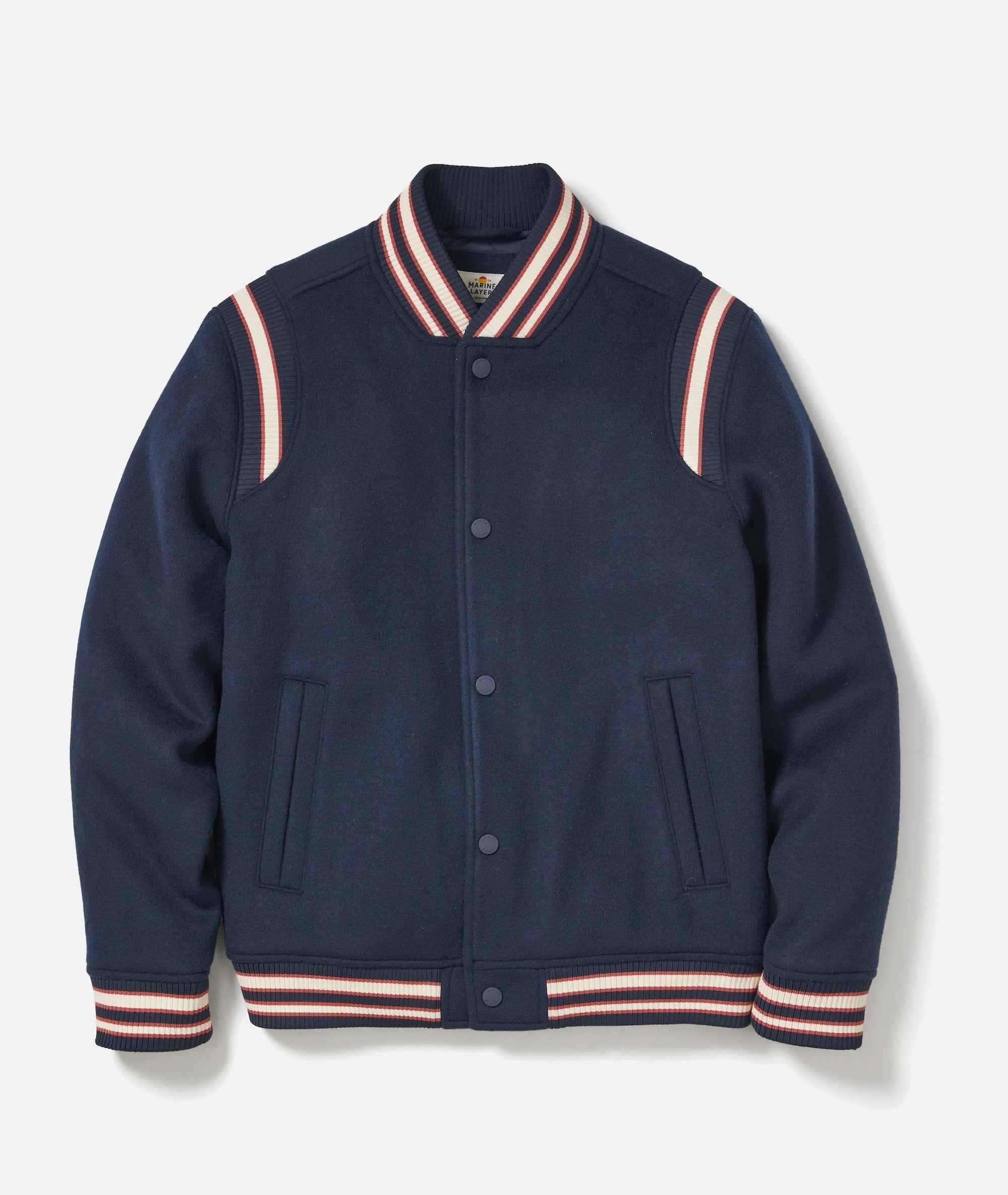 Fields Wool Varsity Jacket - Sky Captain
