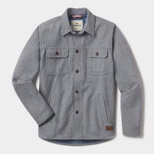 Gray flannel shirt on a light gray background