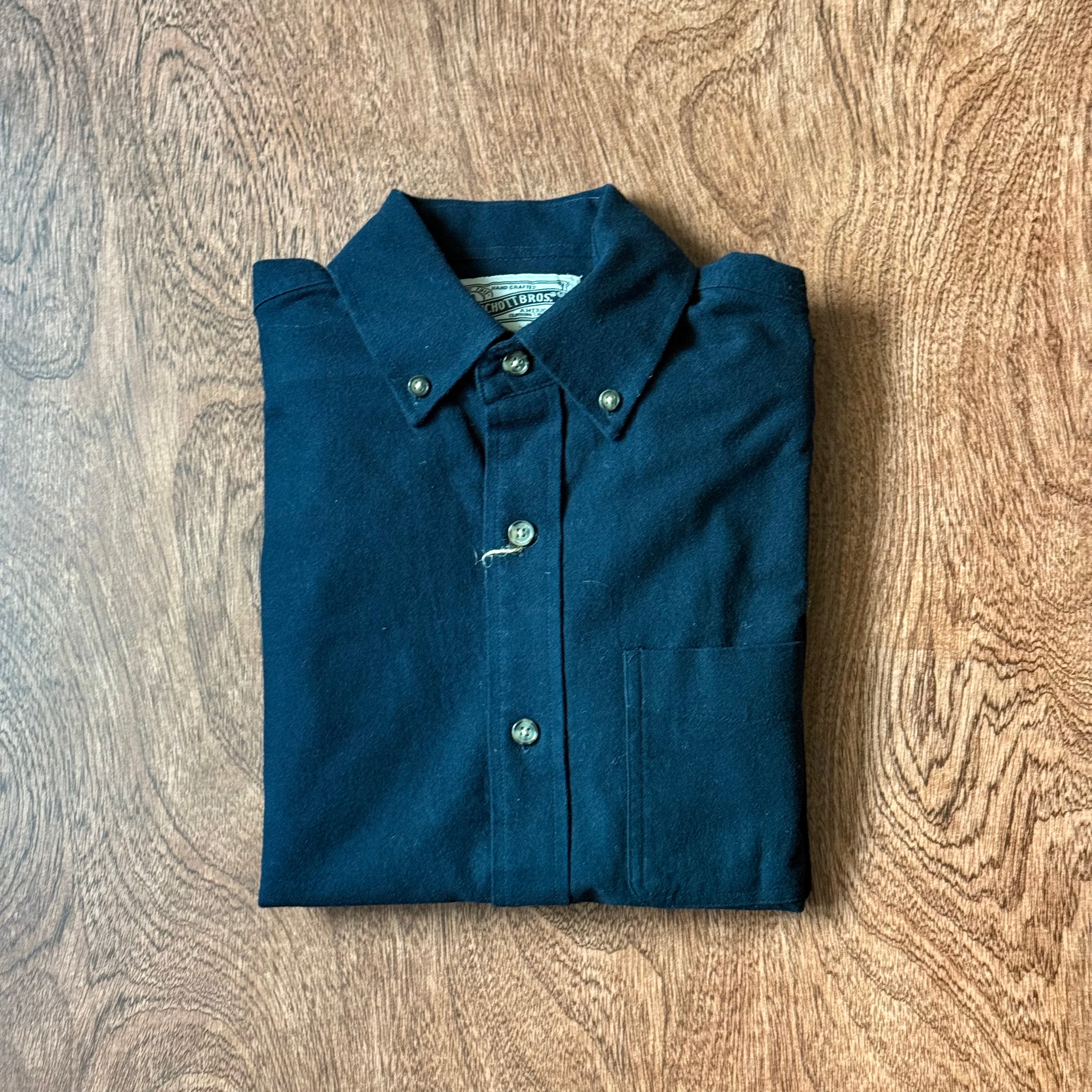 Cotton Flannel Shirt - Navy