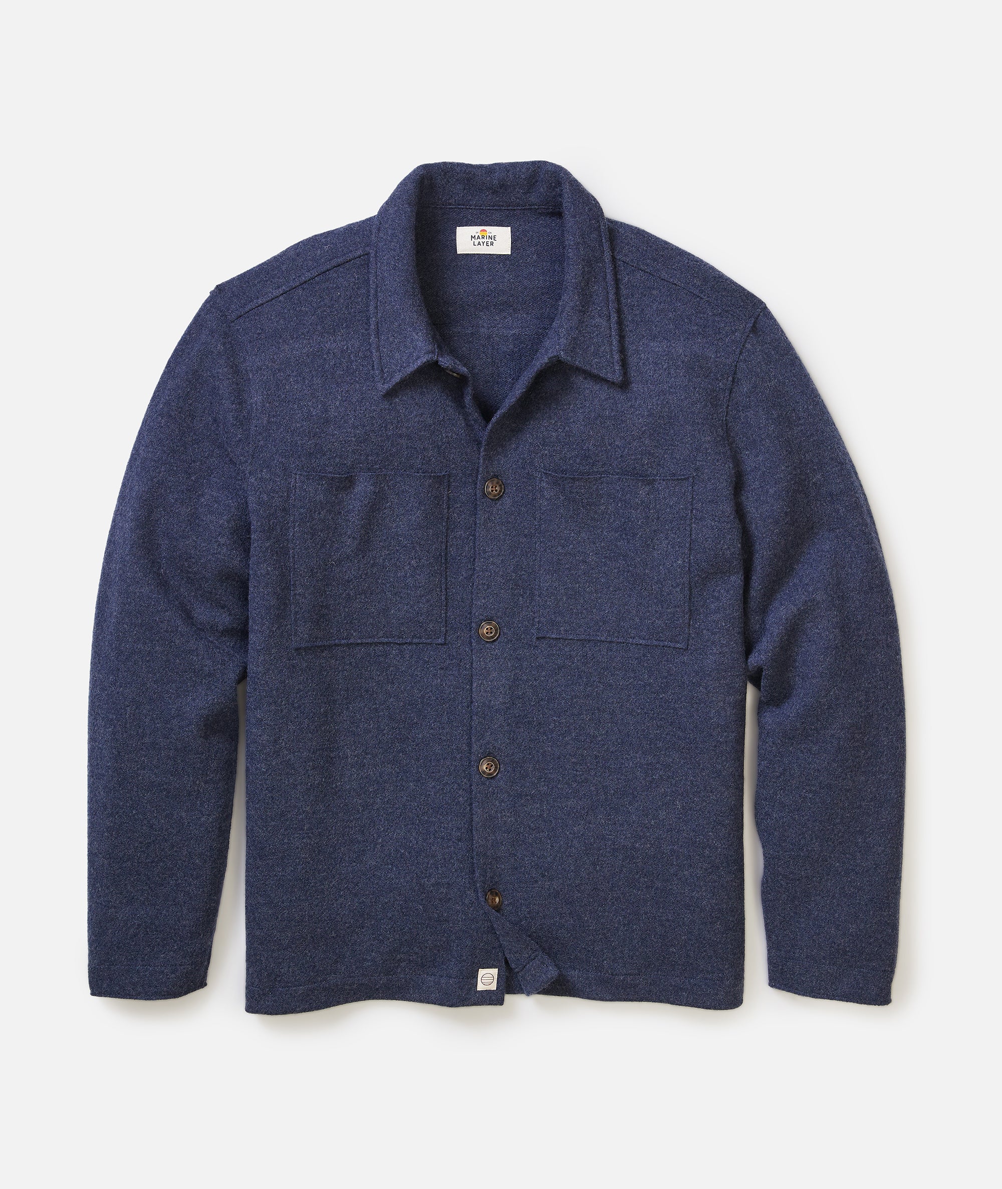 Mendocino Wool Oveshirt - Navy