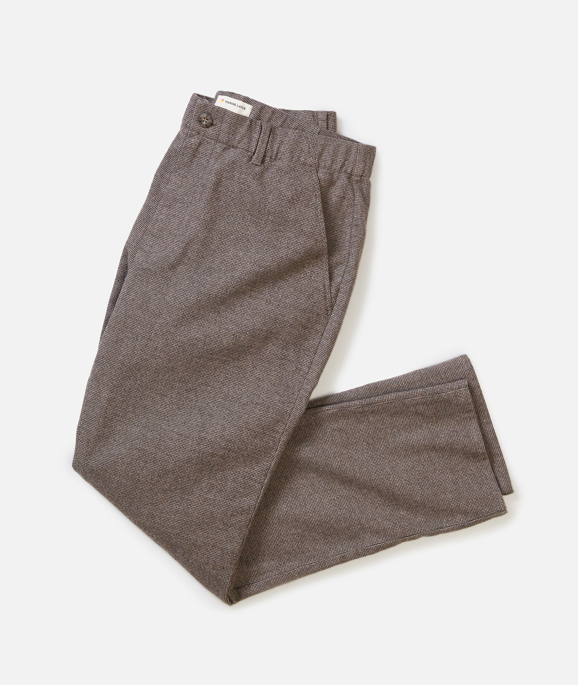 Saturday Houndstooth Chino - Slim Straight - Dark Taupe