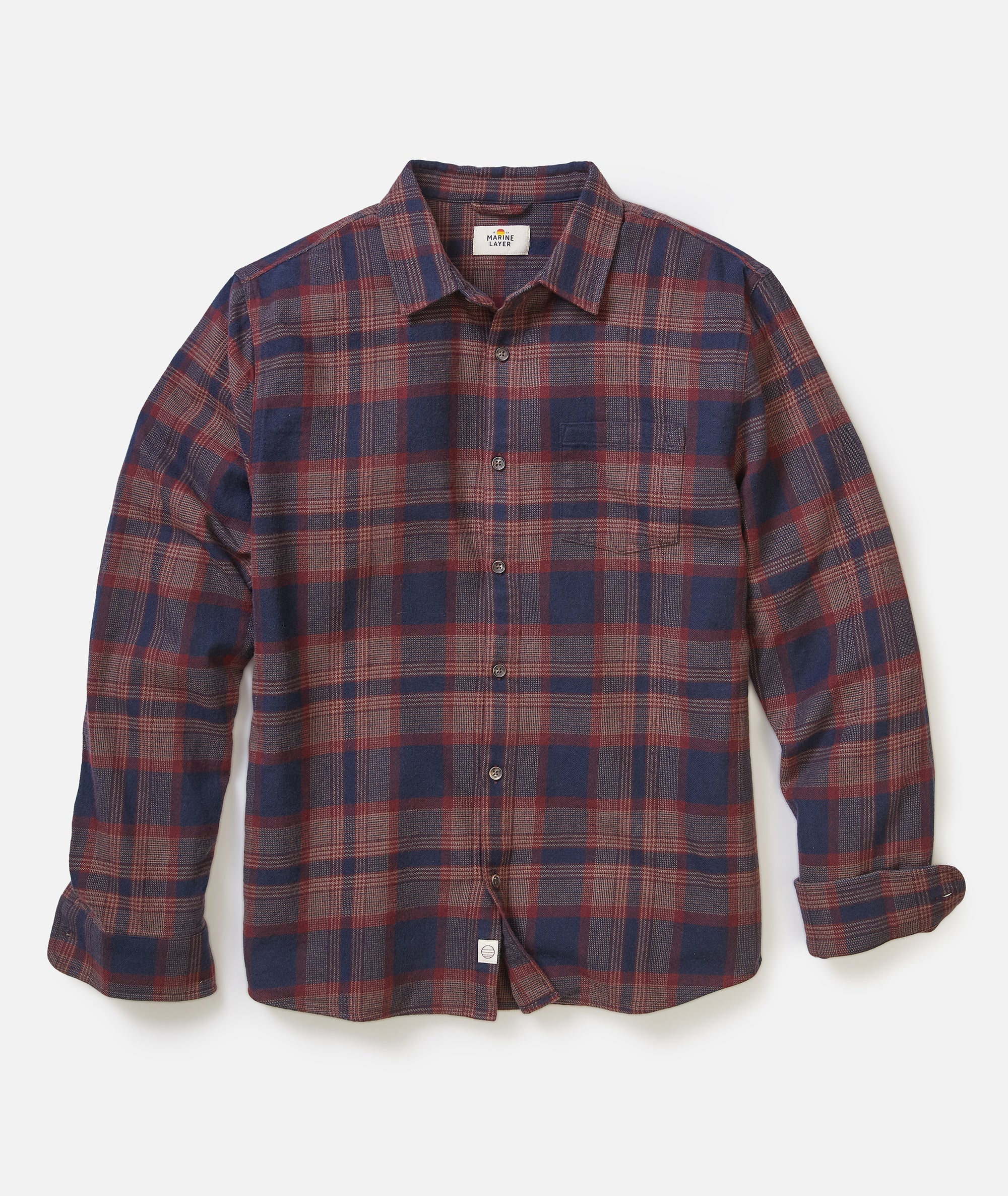 Tahoe Flannel  - Navy/Burgundy Plaid