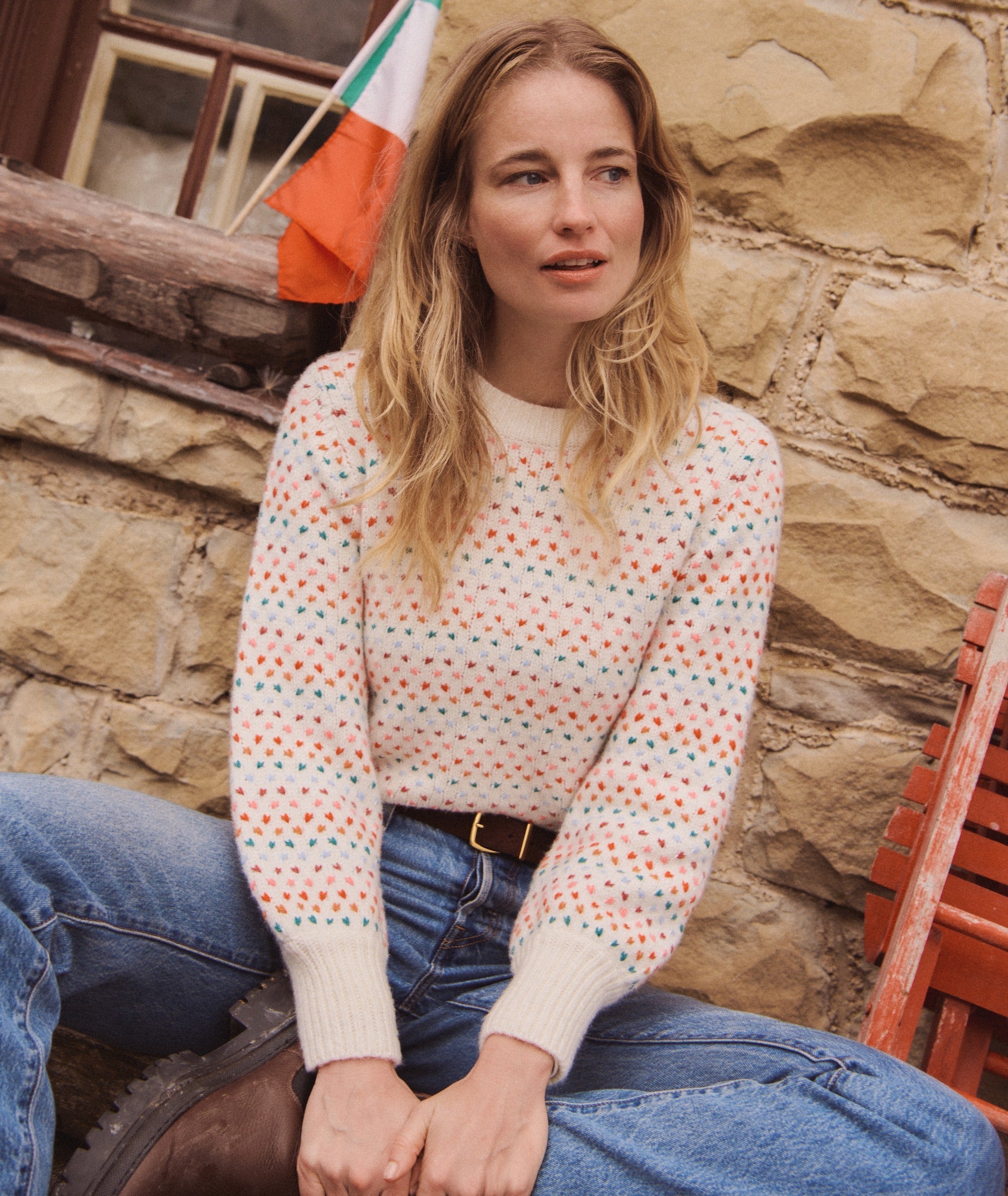 Alma Crewneck Sweater - Rainbow