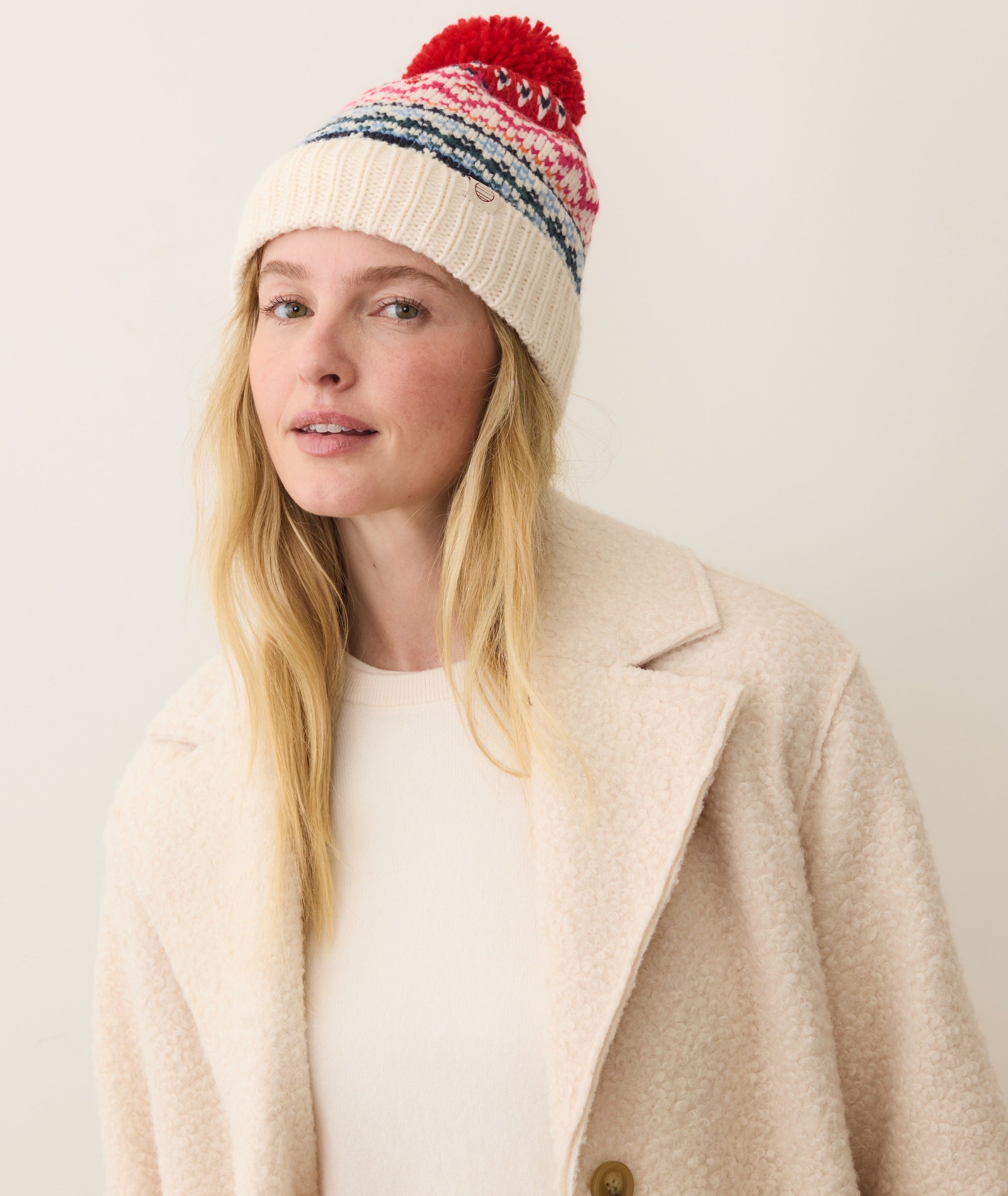 Fair Isle Pom Beanie - Multi