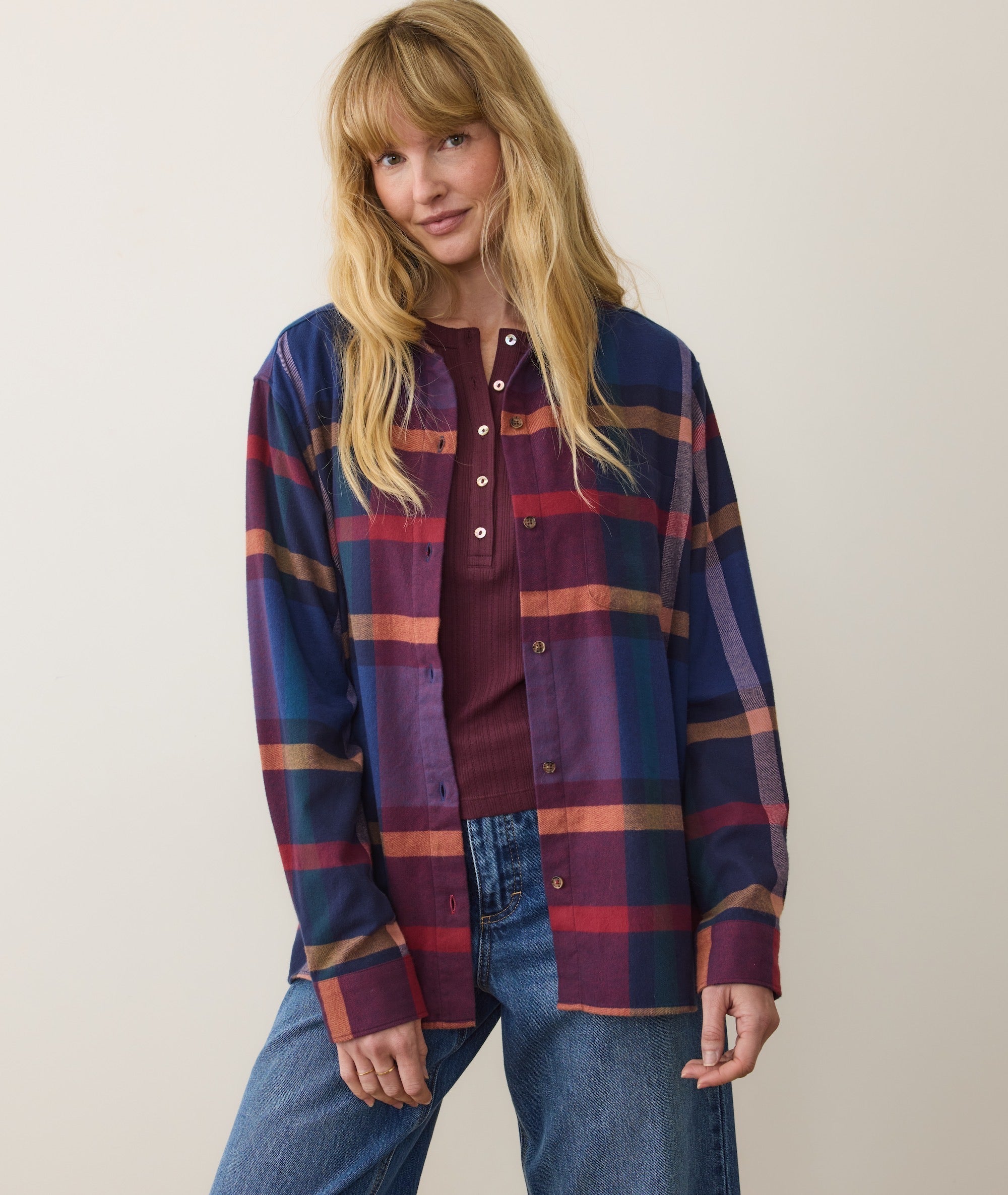 Jane Relaxed Cotton Shirt - McCallister Plaid