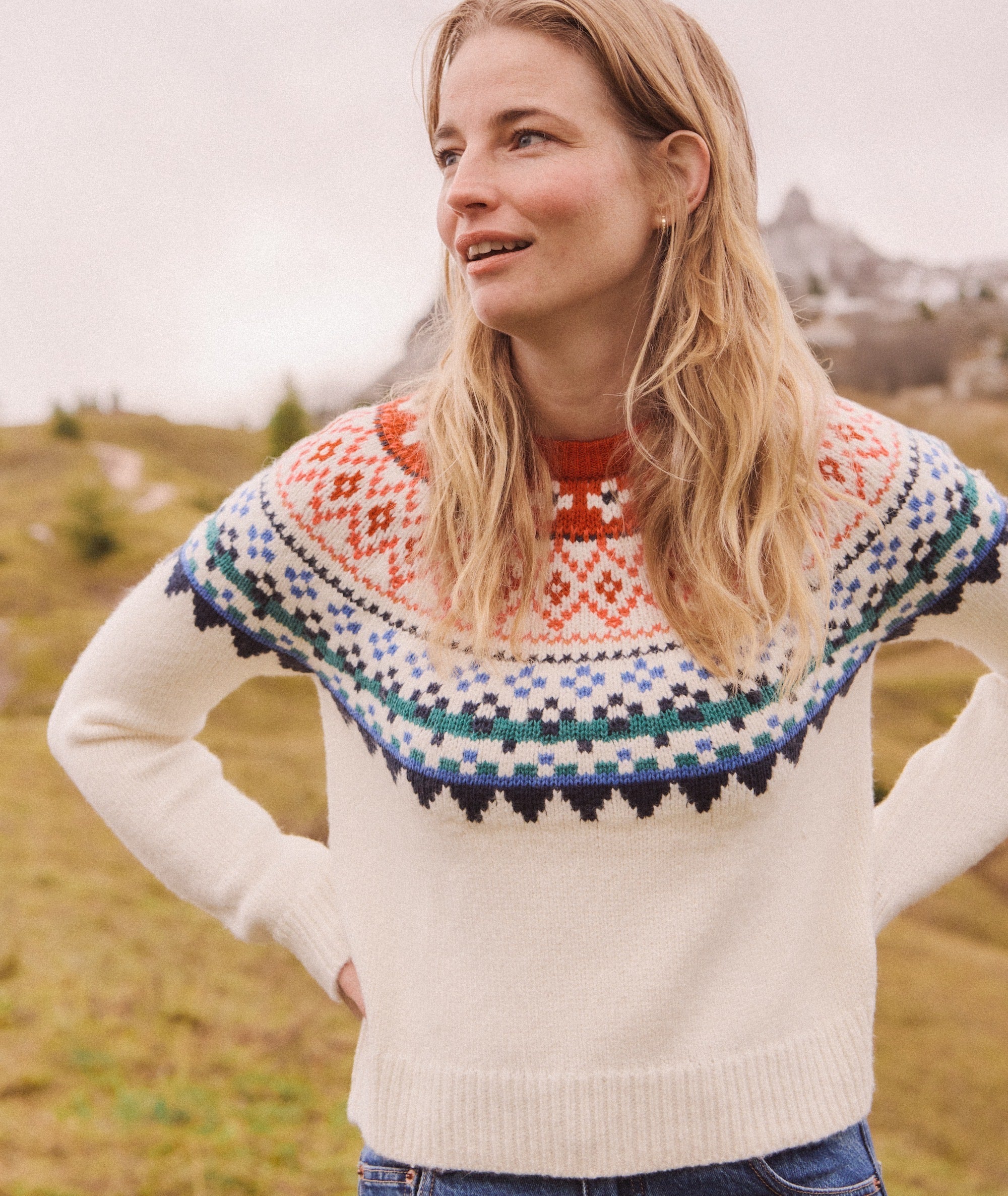 Fiorella Crewneck Sweater - Multi Fair Isle