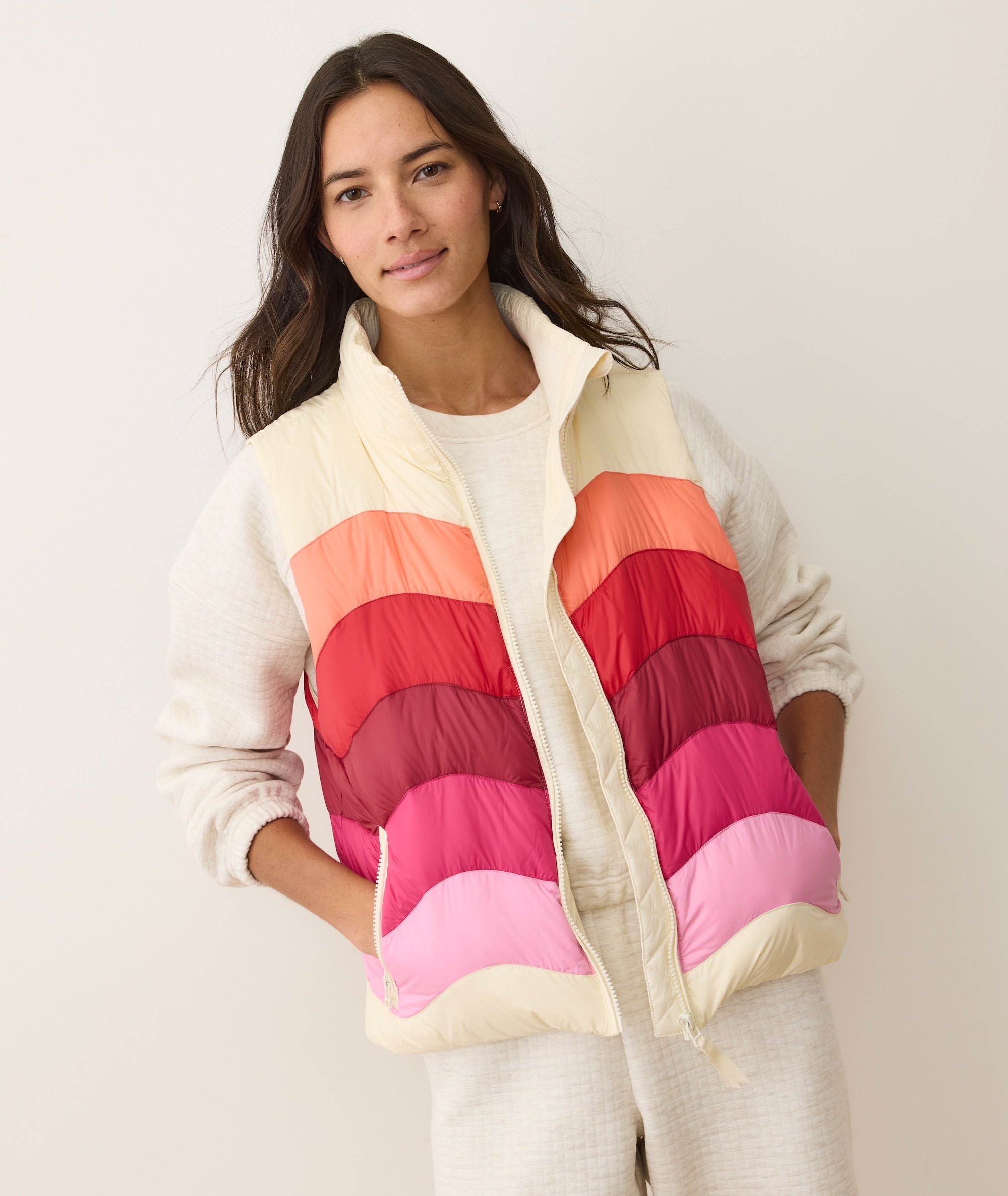 Sunset Puffer Vest - Warm Wave