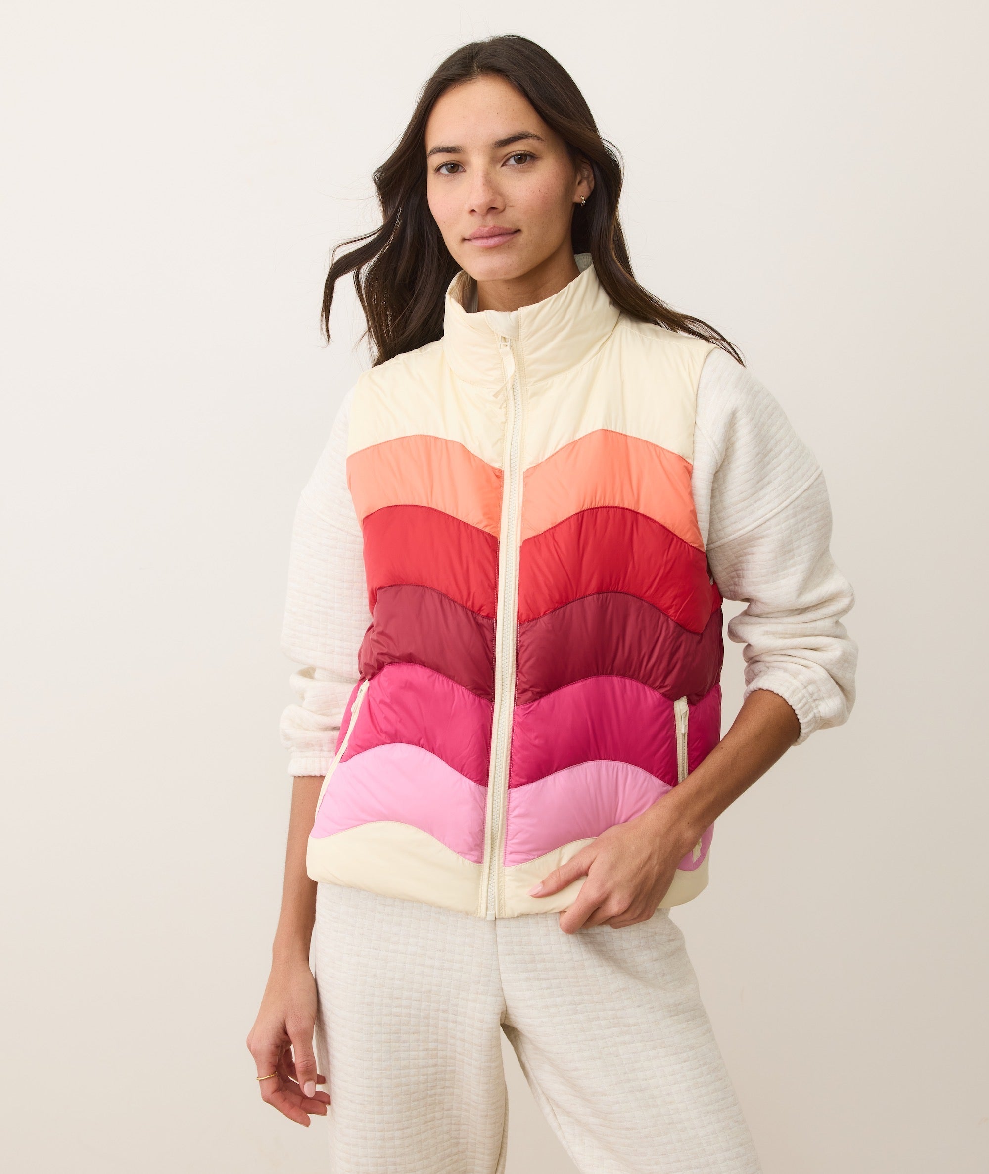 Sunset Puffer Vest - Warm Wave