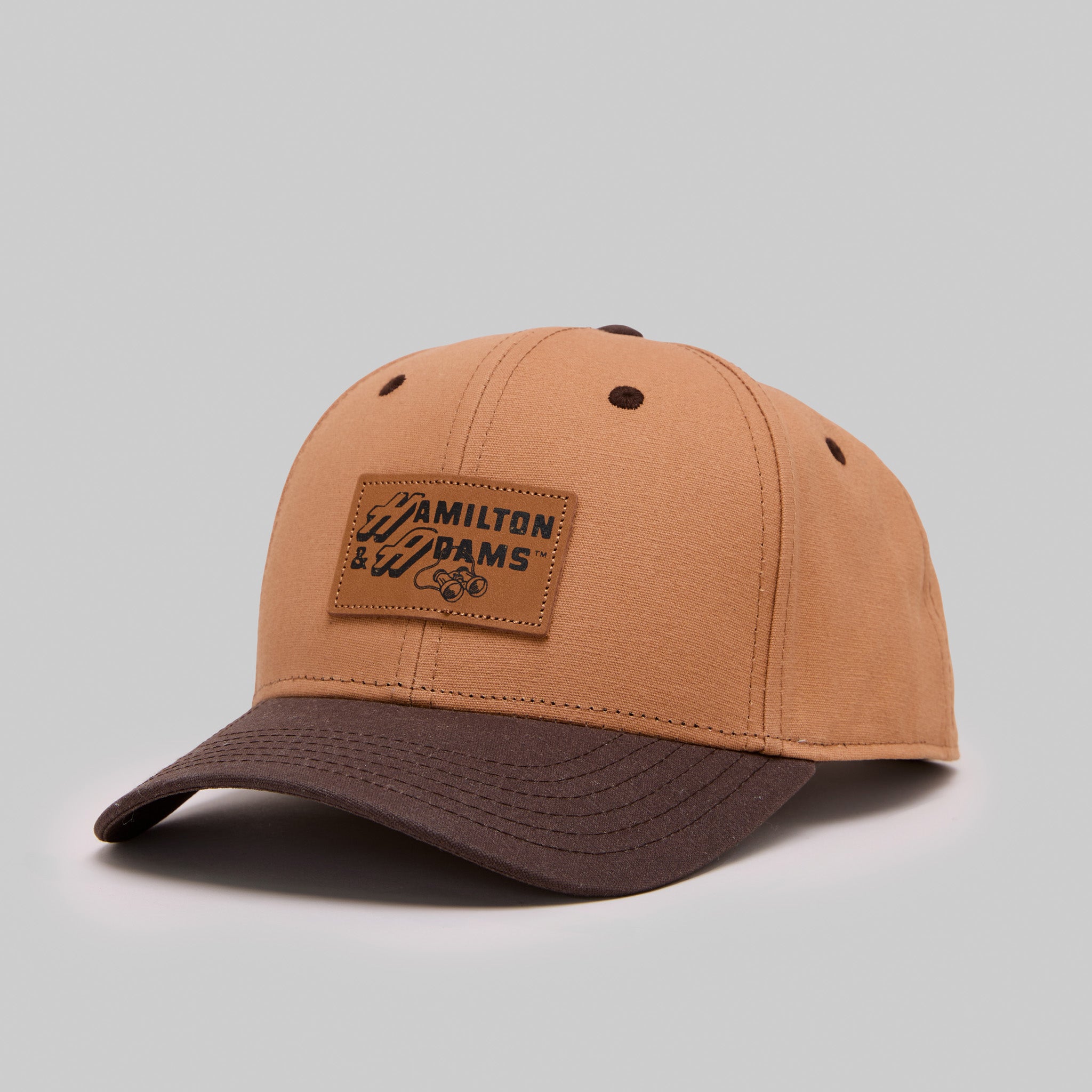 Hamilton & Adams™ Leather Patch Hat - Brown Sugar Waxed