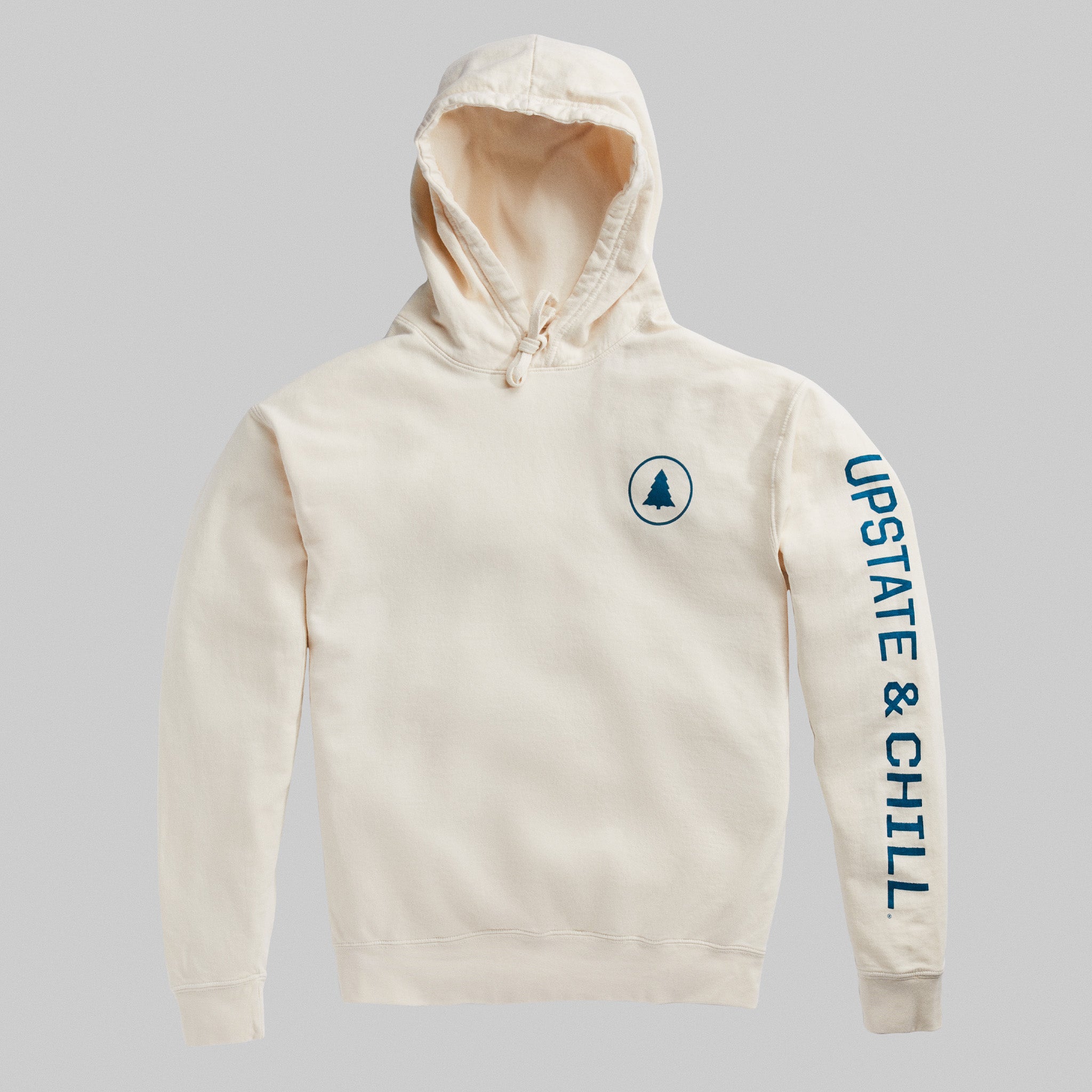 Upstate & Chill® Logo Sleeve Lightweight Hoodie