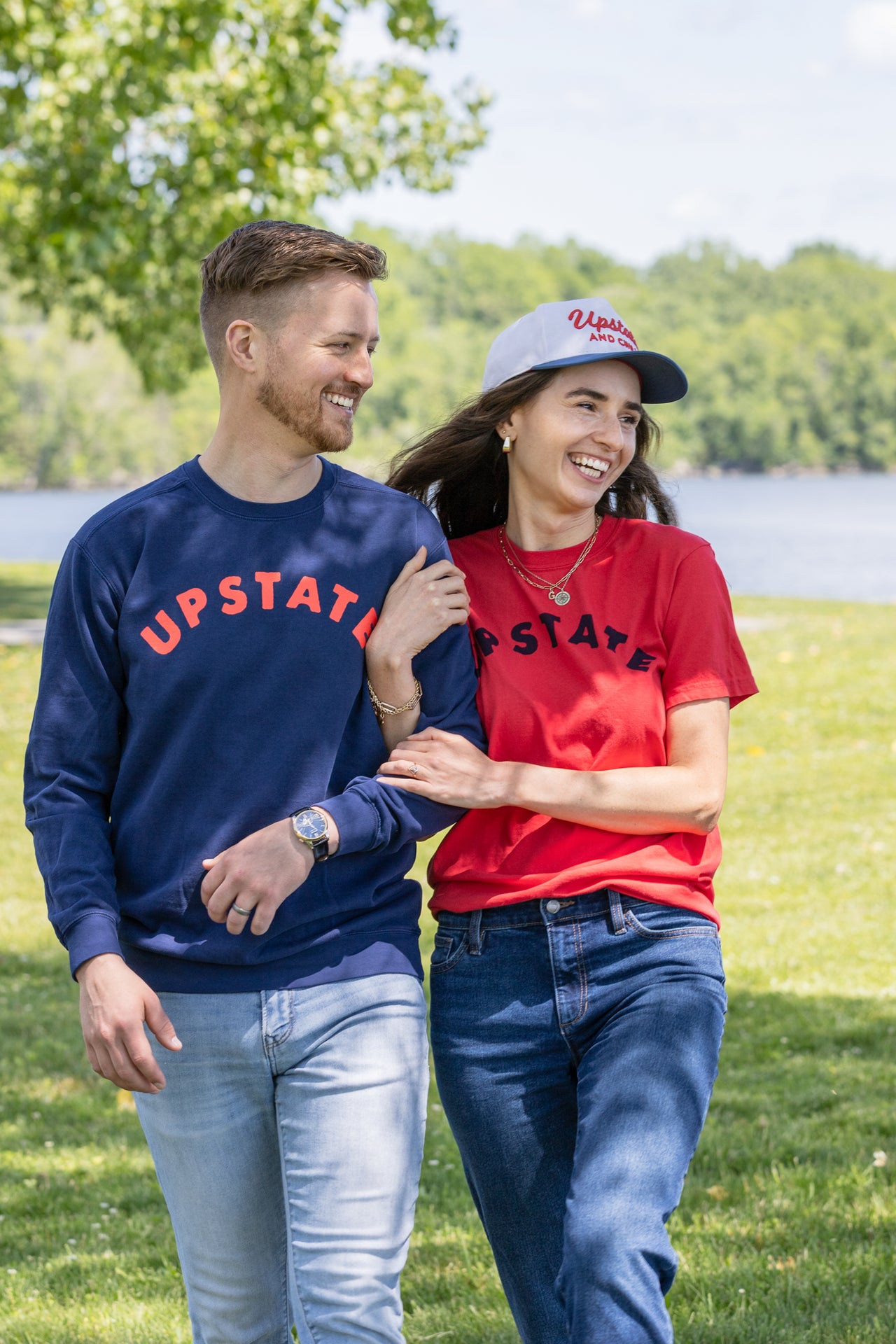Upstate Arch T - Red/Navy