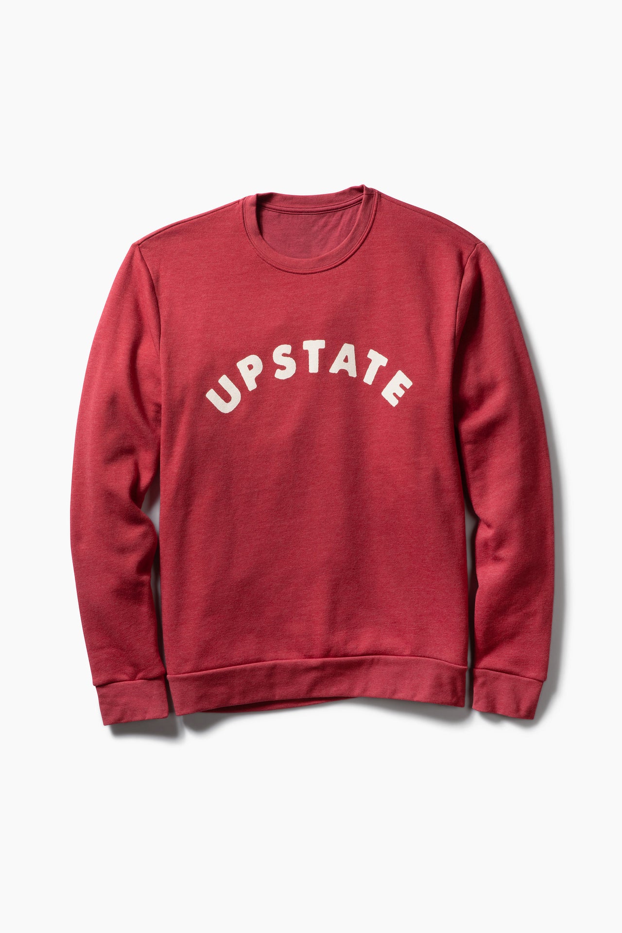 Upstate Arch Crewneck - Heather Cardinal / Cream