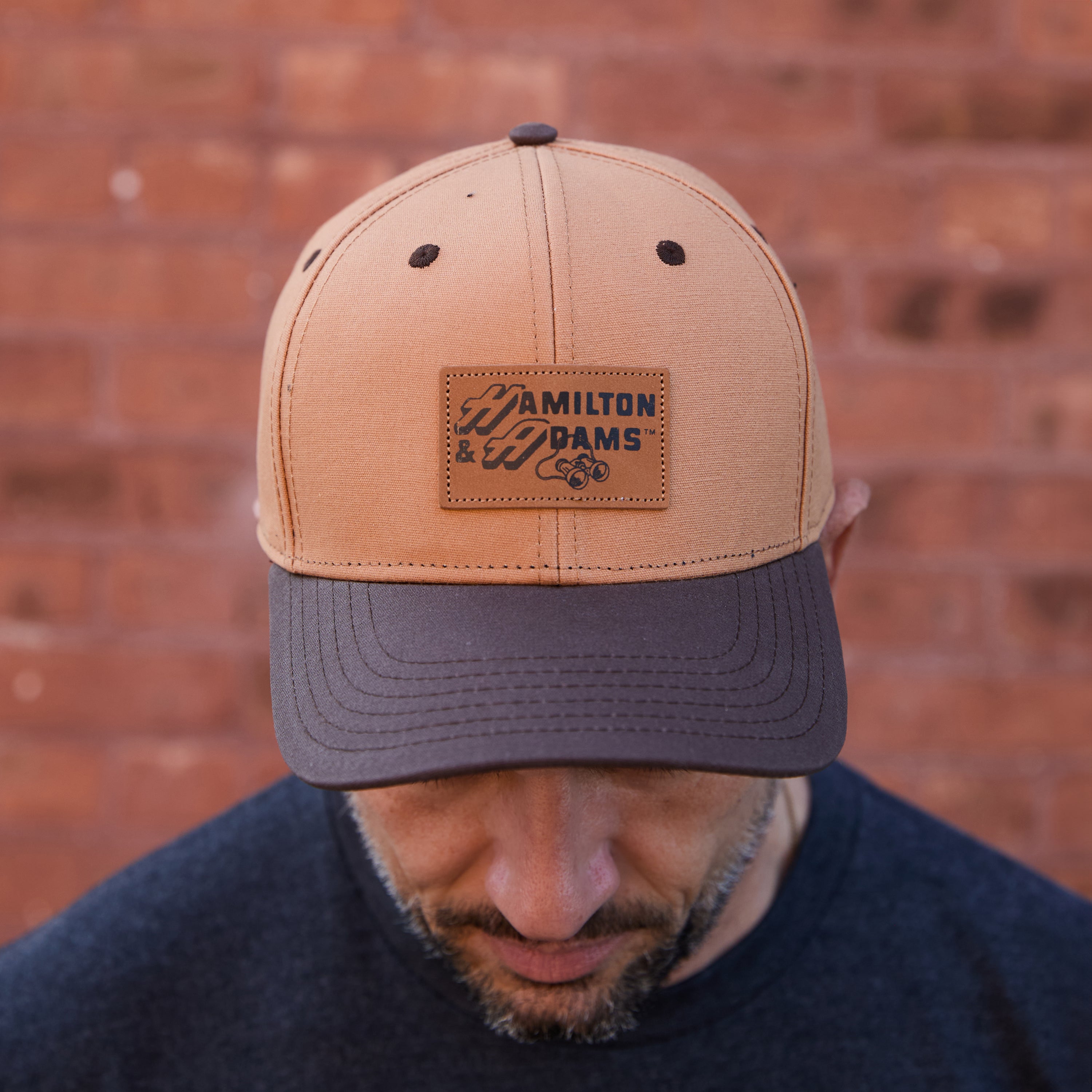 Hamilton & Adams™ Leather Patch Hat - Brown Sugar Waxed