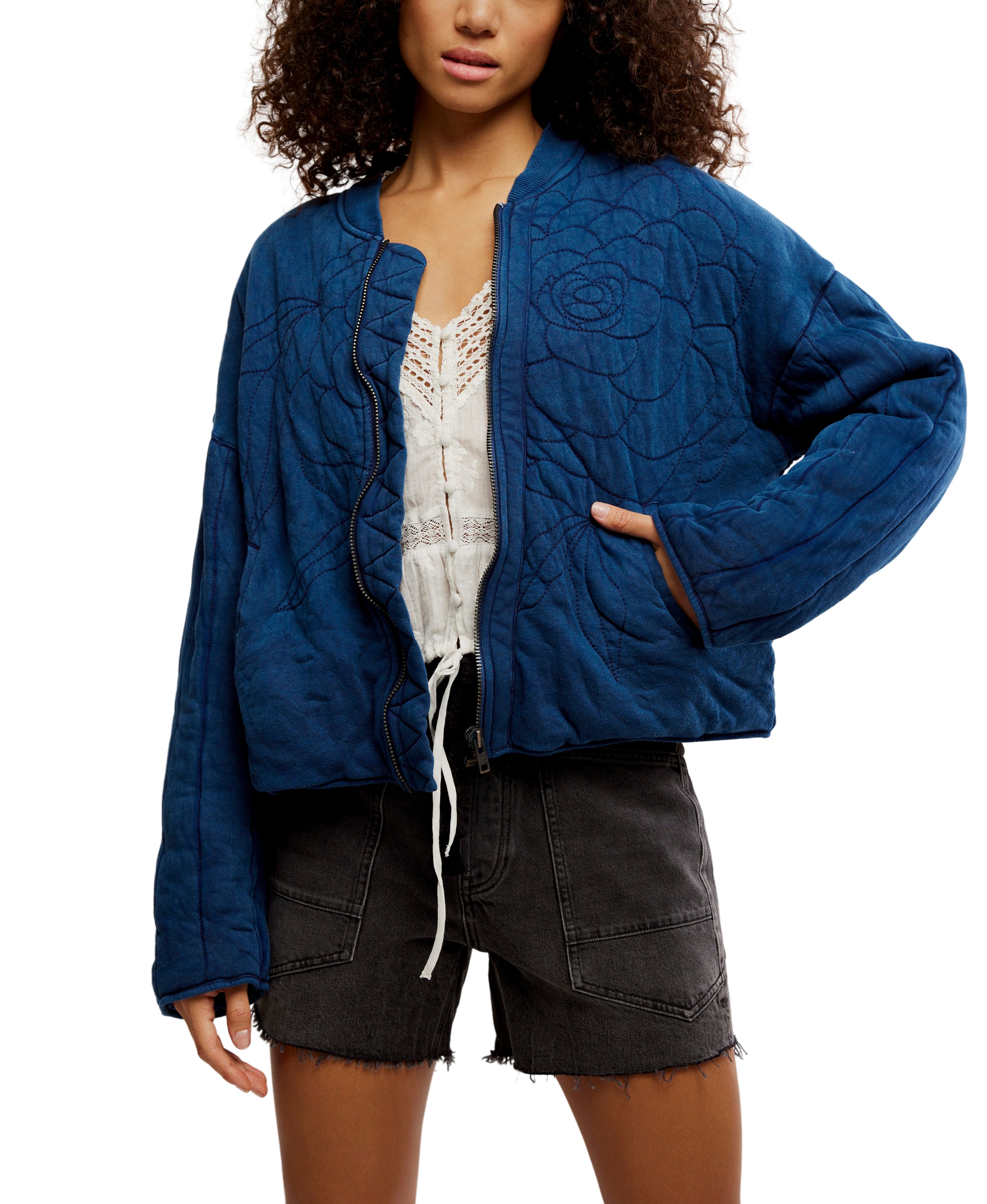 Rose Sweatshirt - Indigo