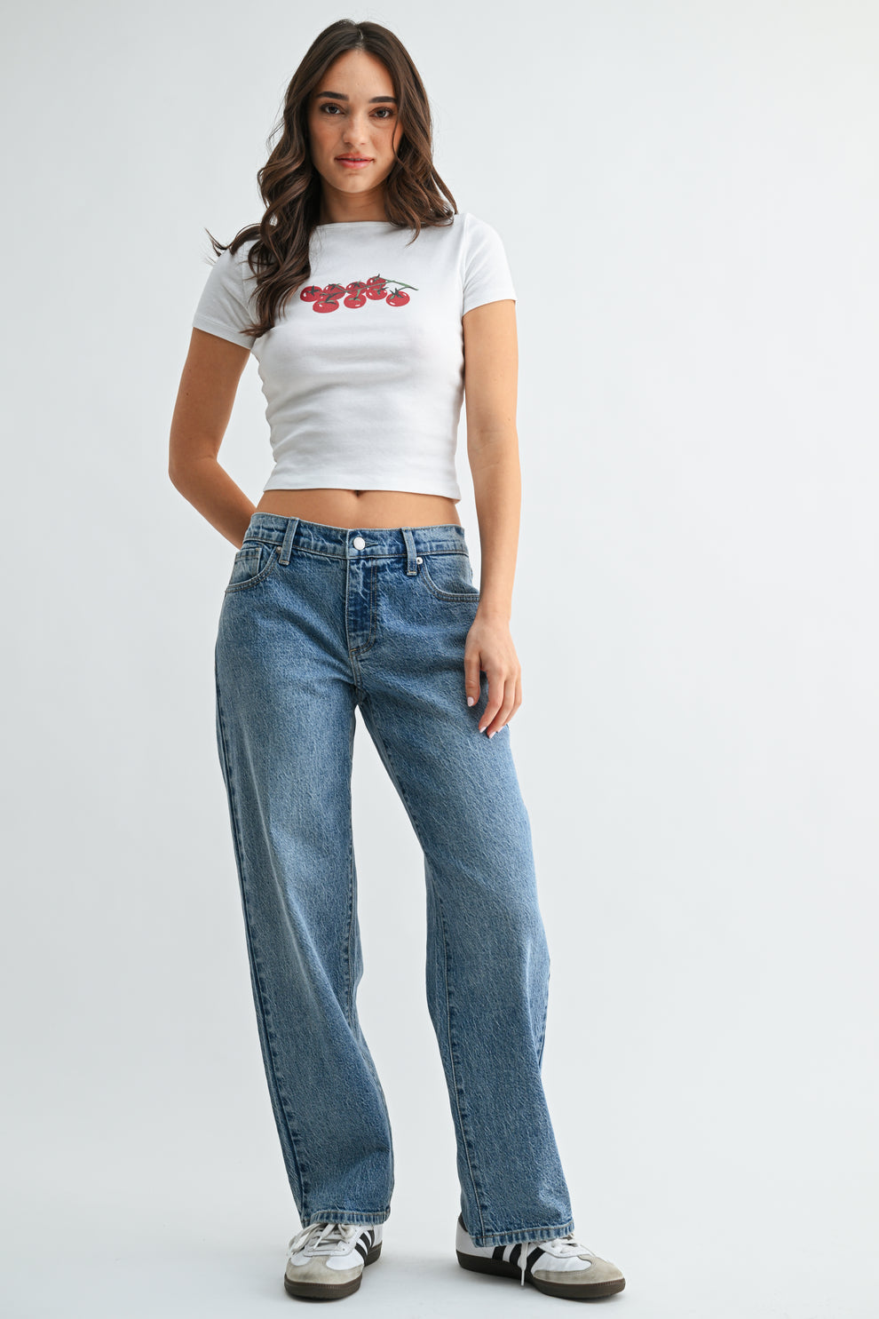 The Low Rise Vintage Straight Jean - JP417 - Medium Denim