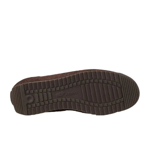 The brown rubber outsole of a shoe, showing the tread pattern and embossed 'PARNY' brand logo, photographed from a top-down view on a white background.