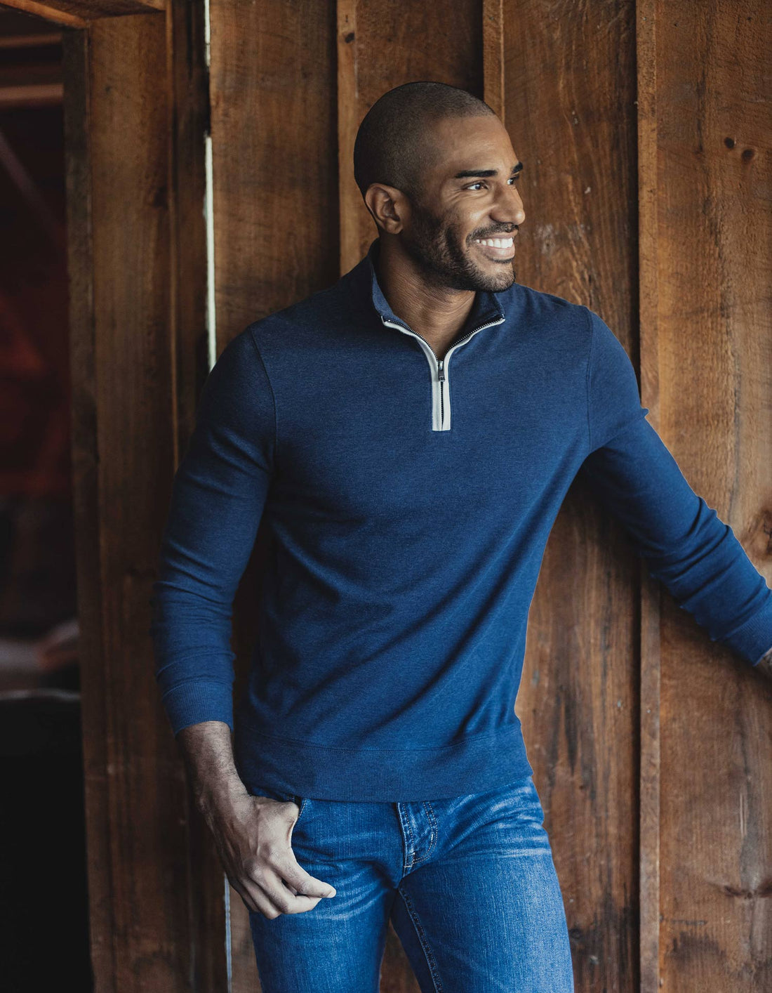 Puremeso Weekend Quarter Zip - Normal Navy