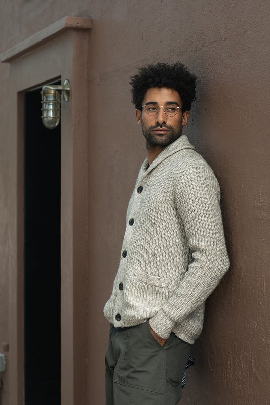 Yak Blend Cardigan - Limestone