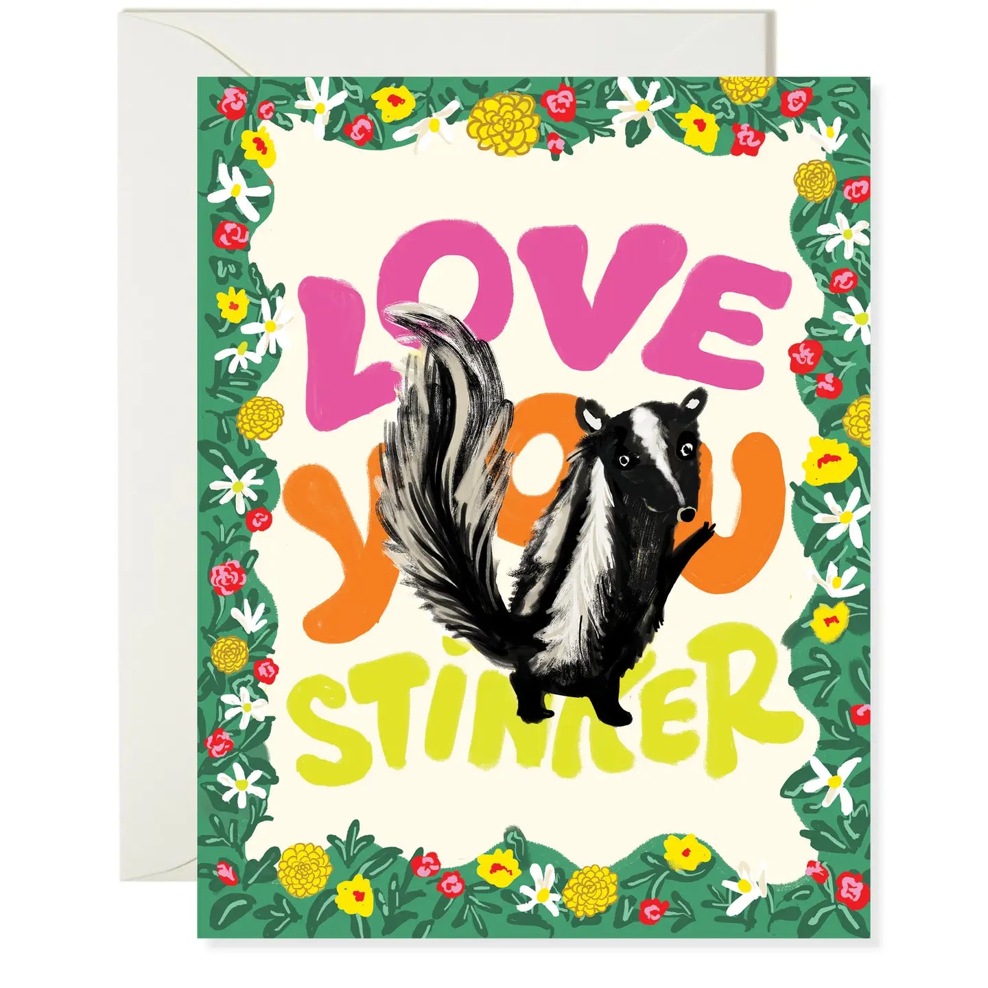 Love You Stinker - Funny Skunk Love Card