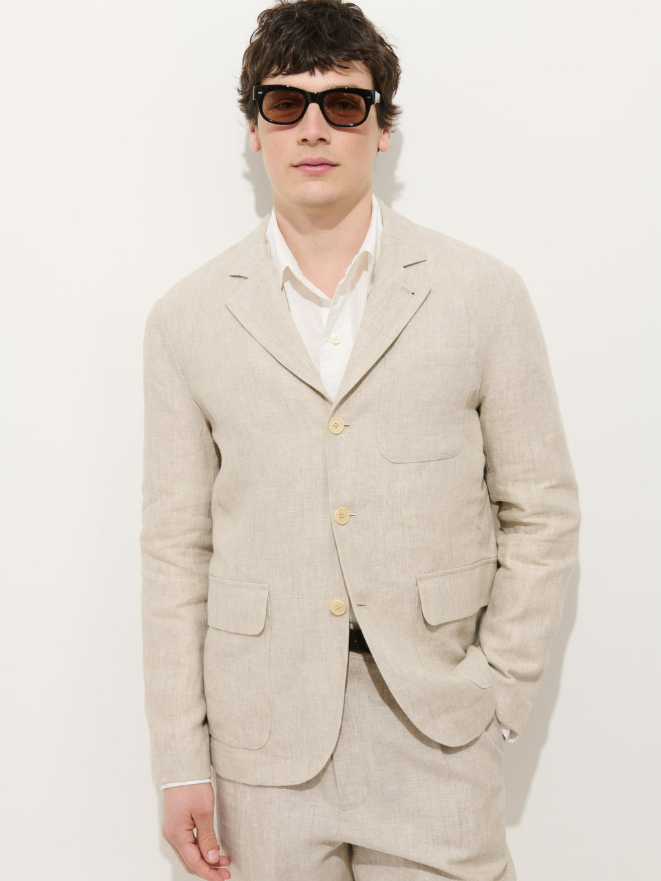 Mercer Jacket in Linen - Flax