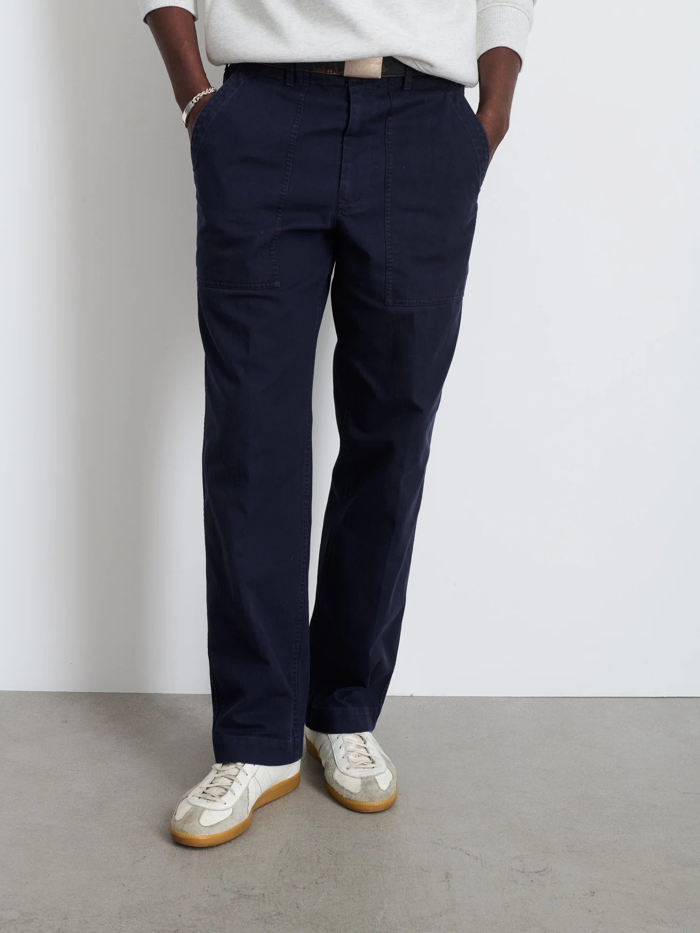 Field Pant in Herringbone - Navy