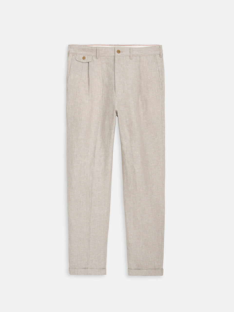 Standard Pleated Pant in Flax Linen - Flax