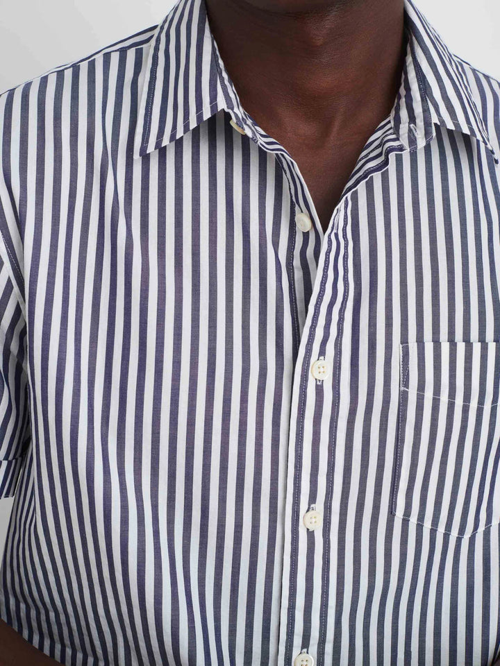 Short Sleeve Mill Shirt in Stripe