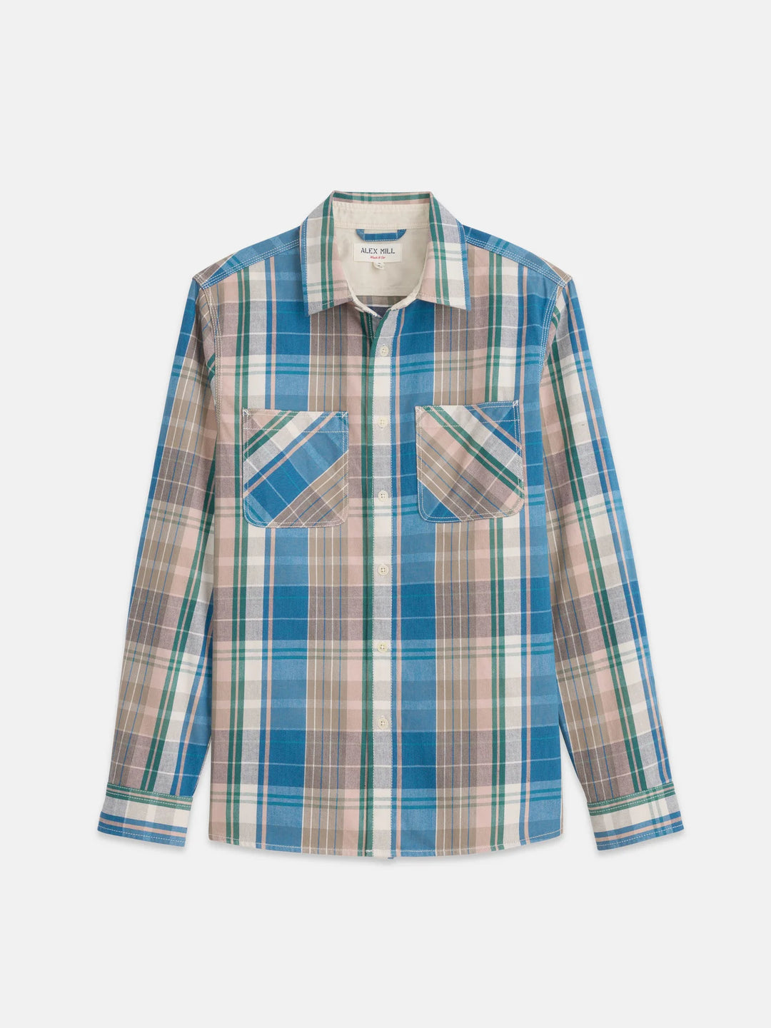 Chore Shirt in Beige/Blue