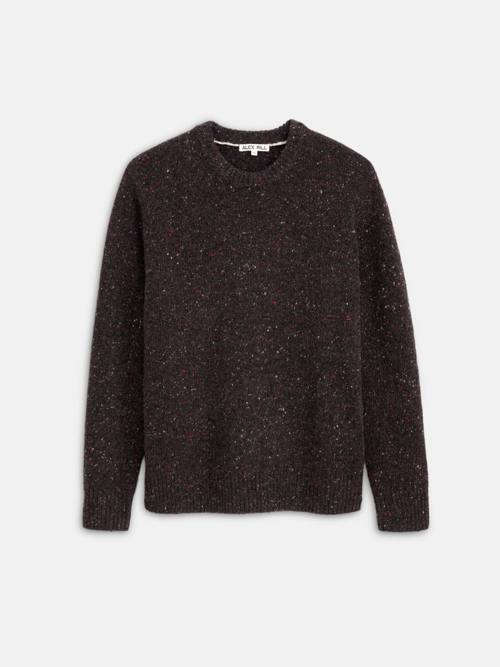 Donegal Crew Neck Sweater - Pinot Noir