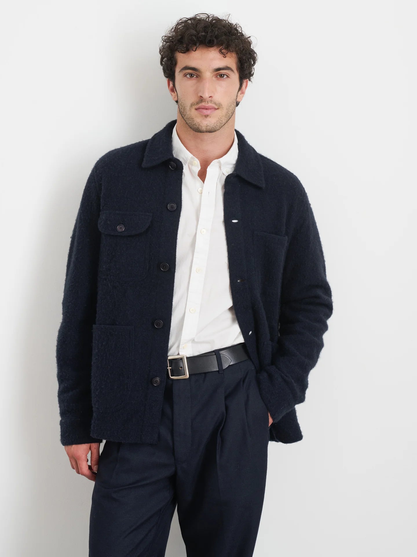 Work Jacket in Boiled Wool