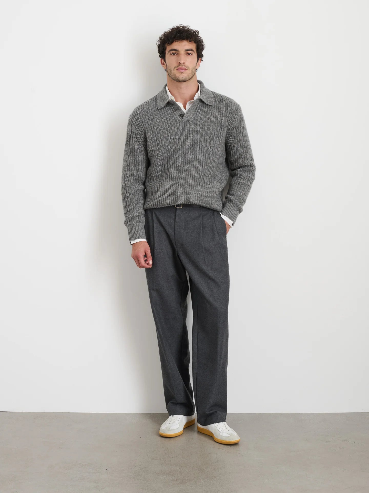 Carl Polo Sweater in Chunk Wool