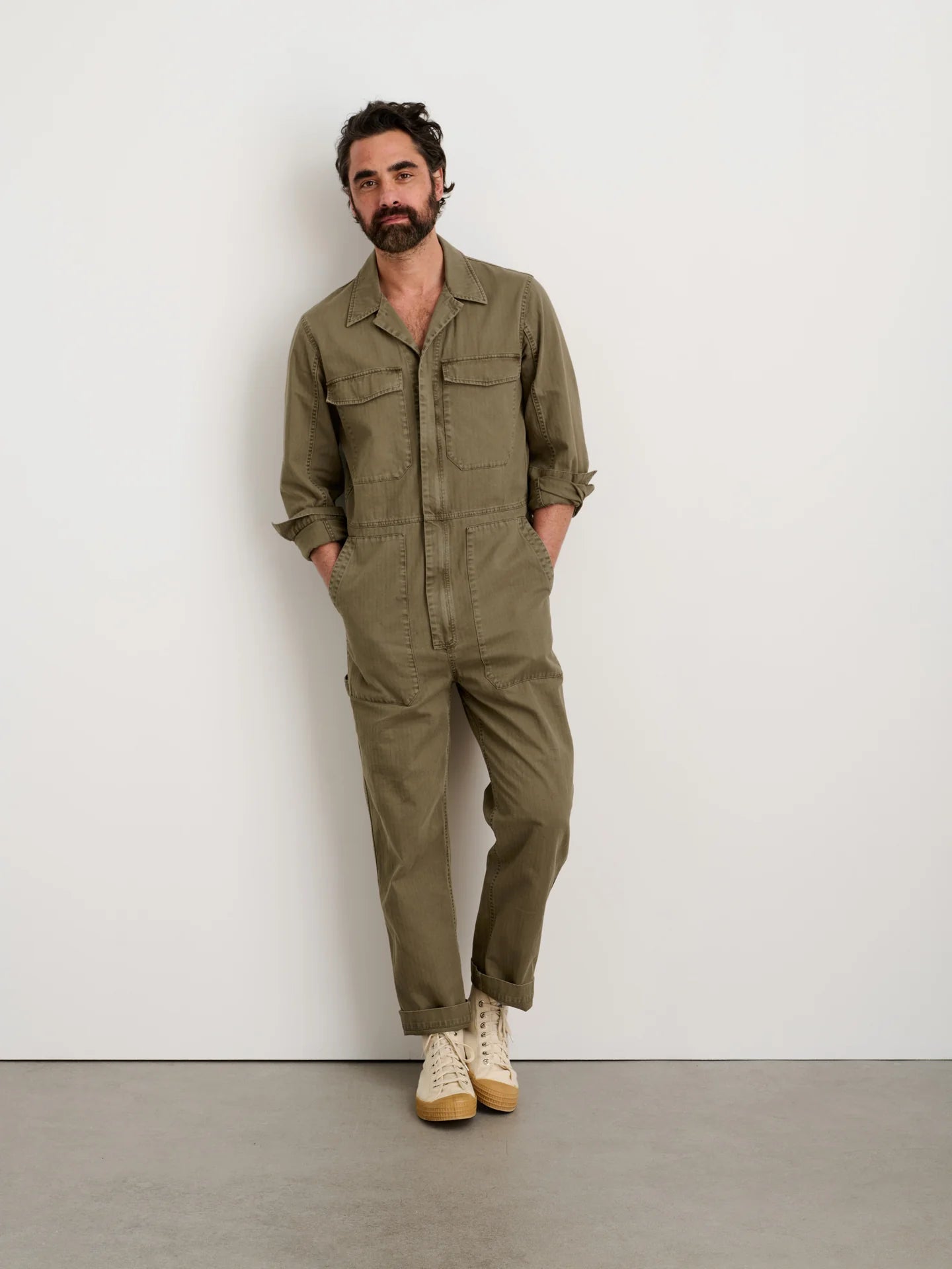 Field Jumpsuit in Herringbone