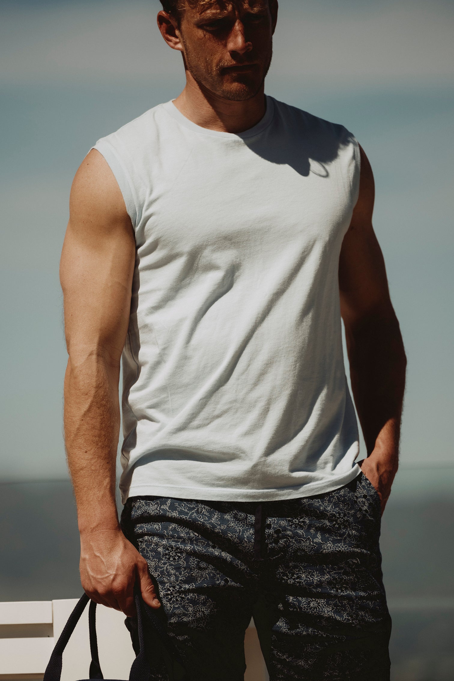 Supima Jersey Muscle Tee - Navy