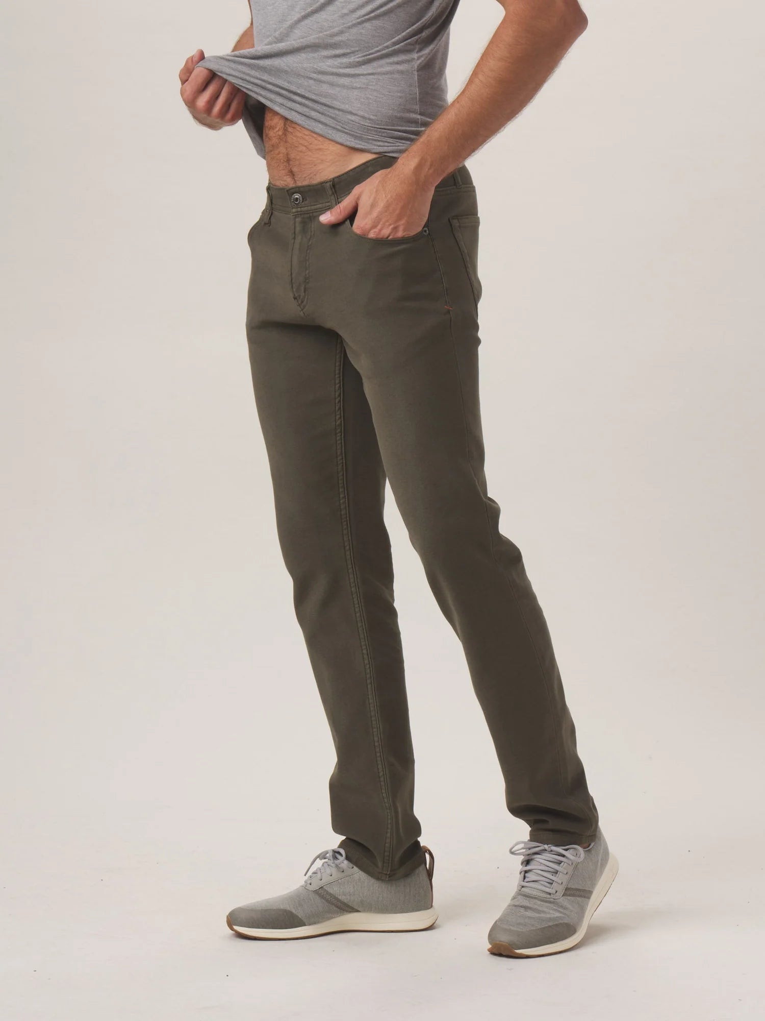 Comfort Terry Pant - Dusty Olive