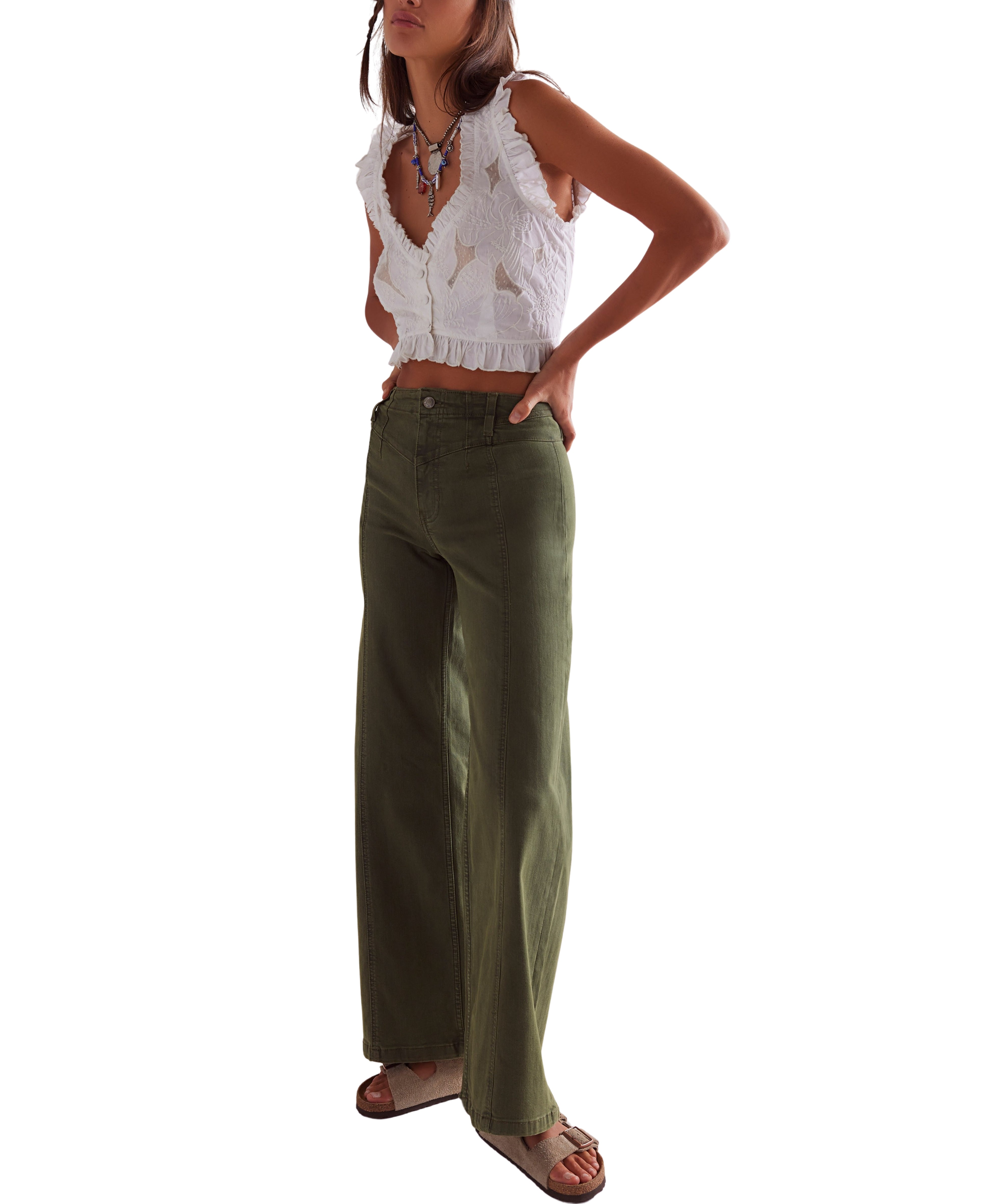 Libre Wide Leg in Thyme