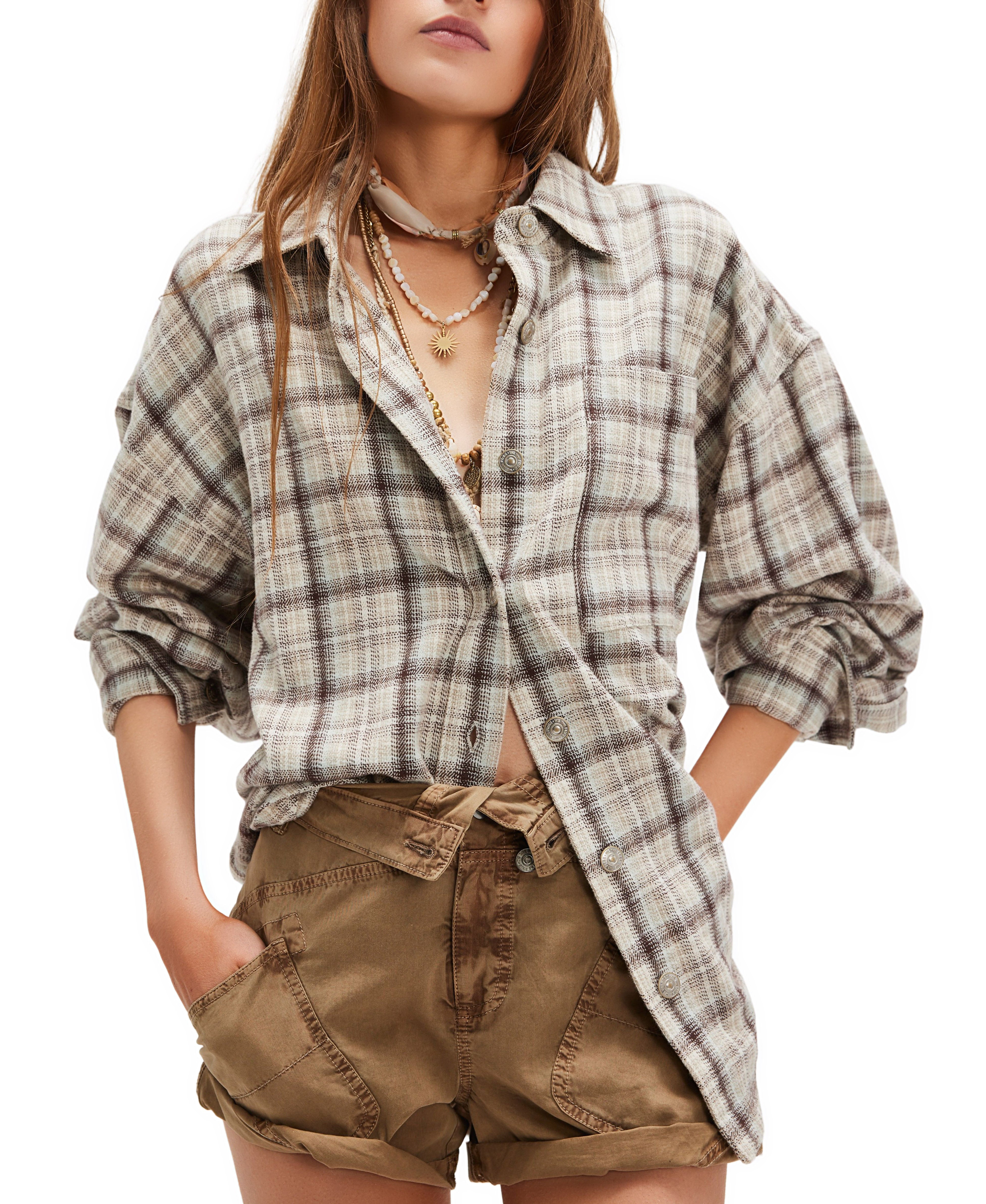 Ashley Plaid Shirt - Ivory Combo / Krista