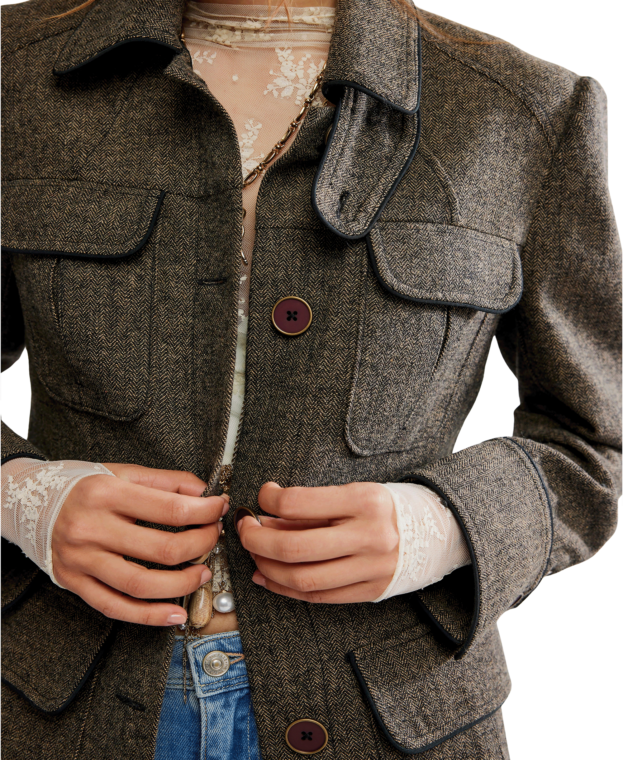 Renaux Officer Jacket in Espresso
