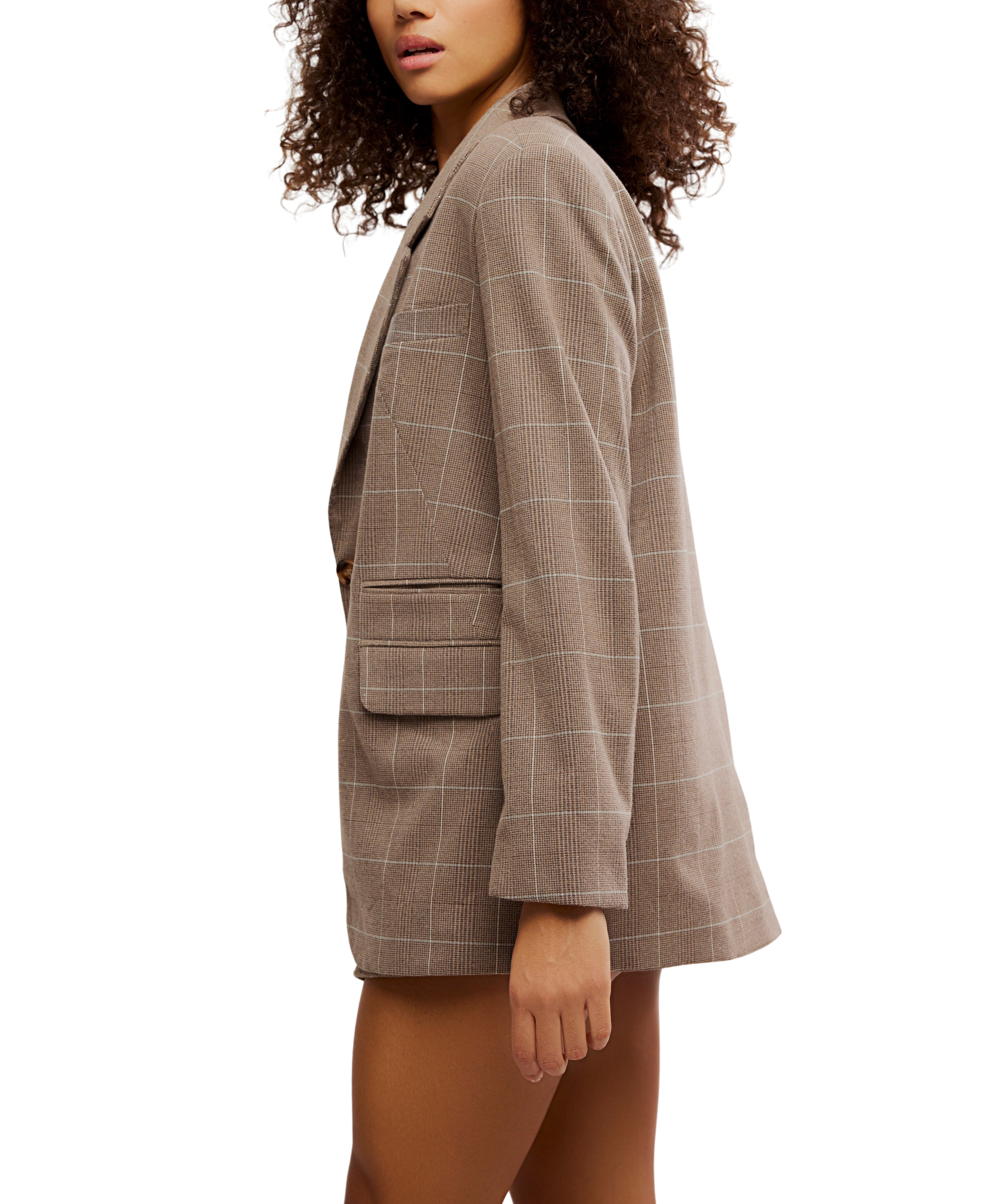 Paper Cut Blazer Pinstripe - Chocolate Combo