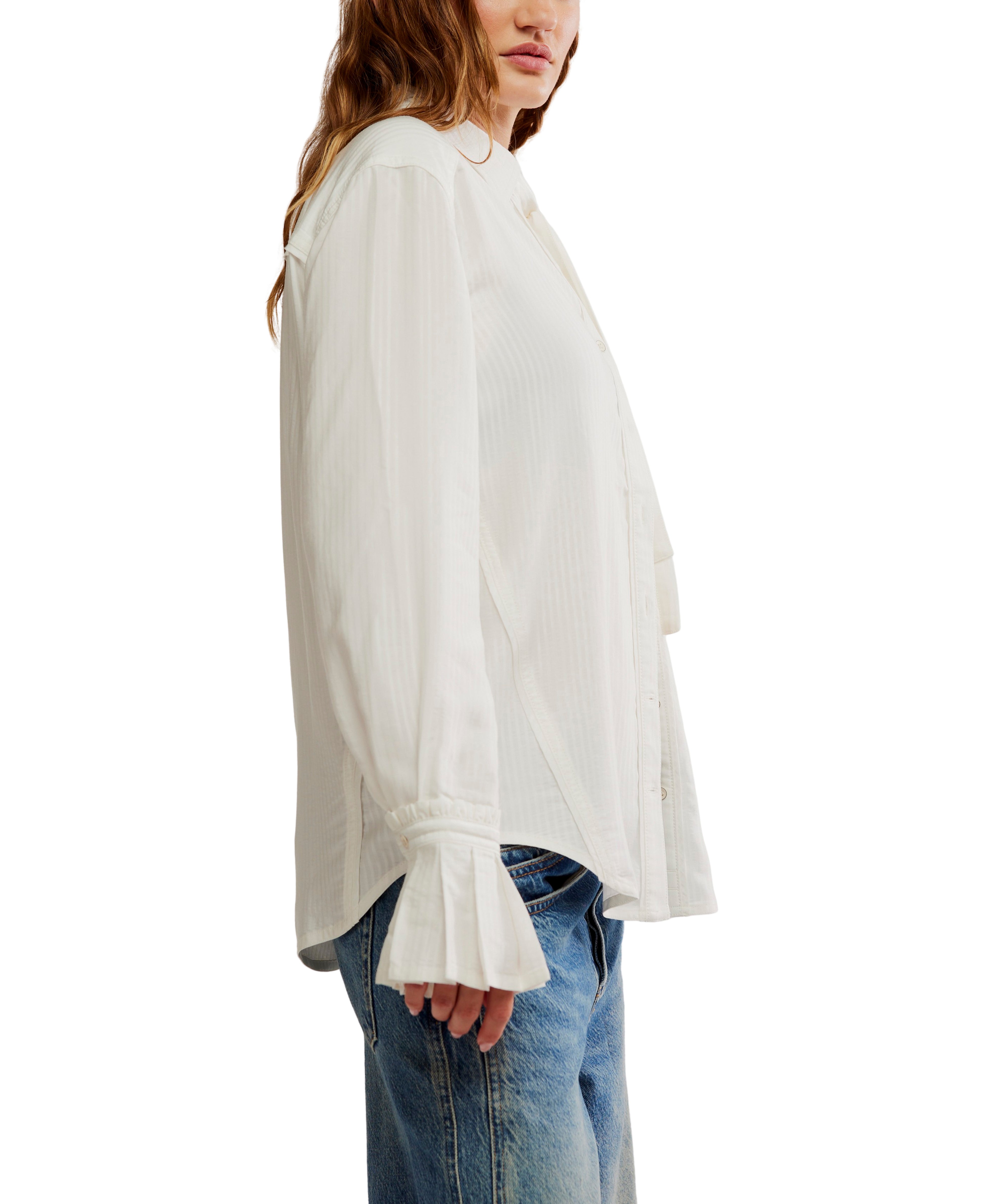 Mary Lou Silky Shirt in Clean Ivory