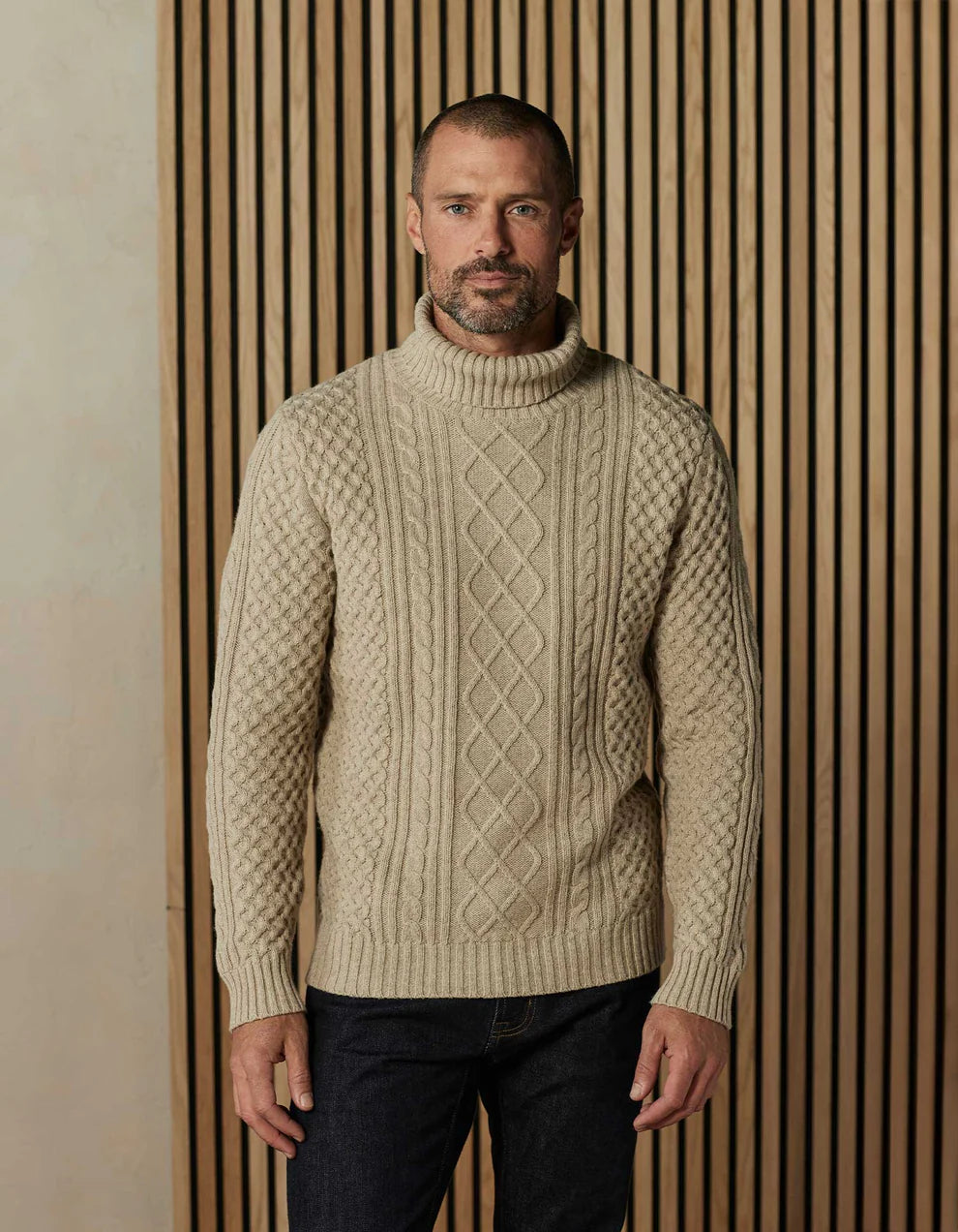 Cable Knit Rollneck Sweater