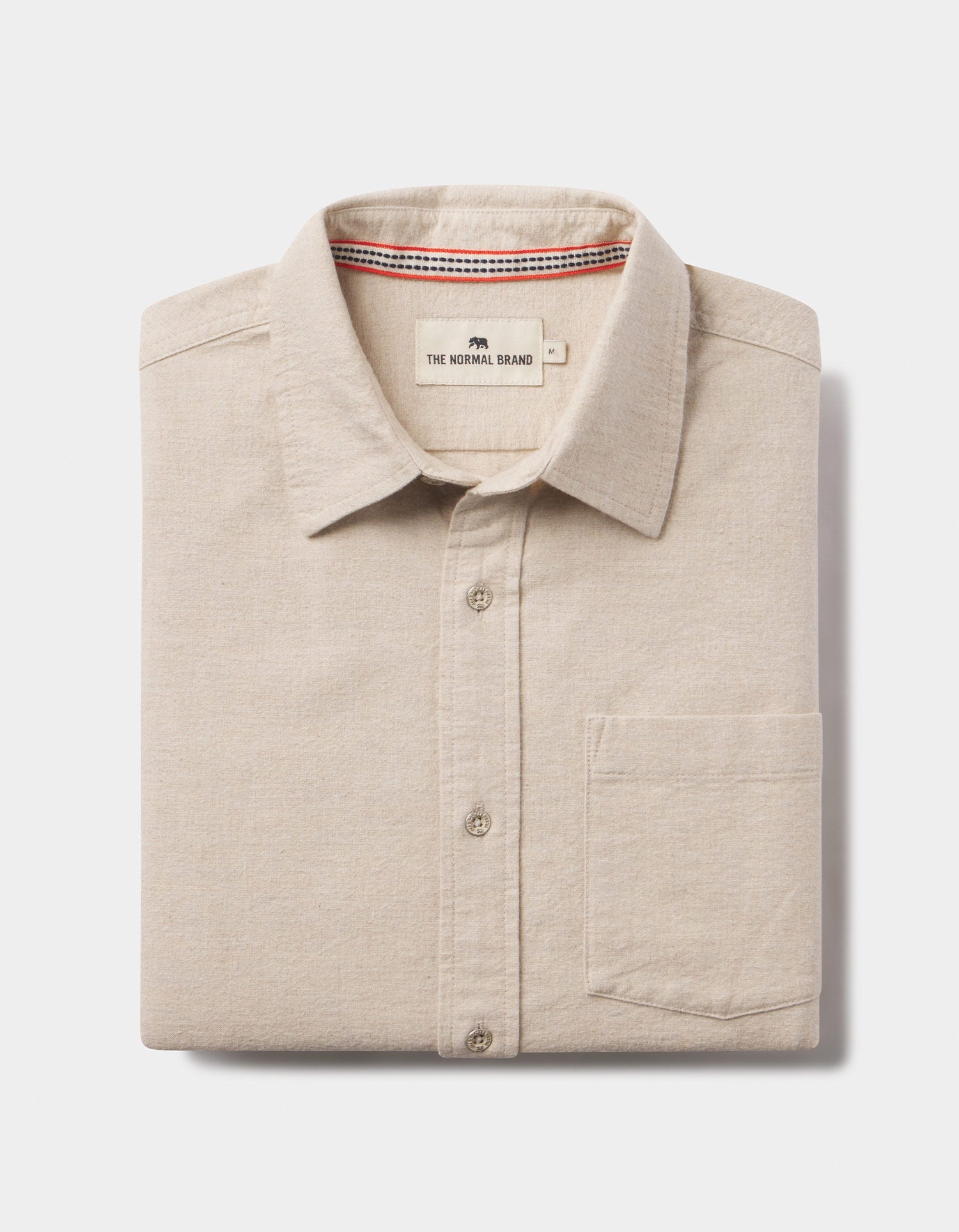 Fairbanks Brushed Chamois Button Up - Fossil