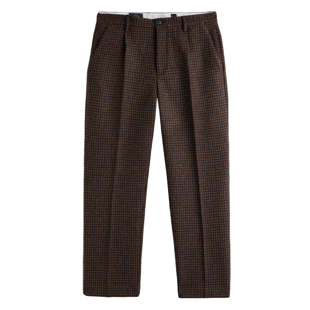 Single Pleat Trousers - Pied Poule