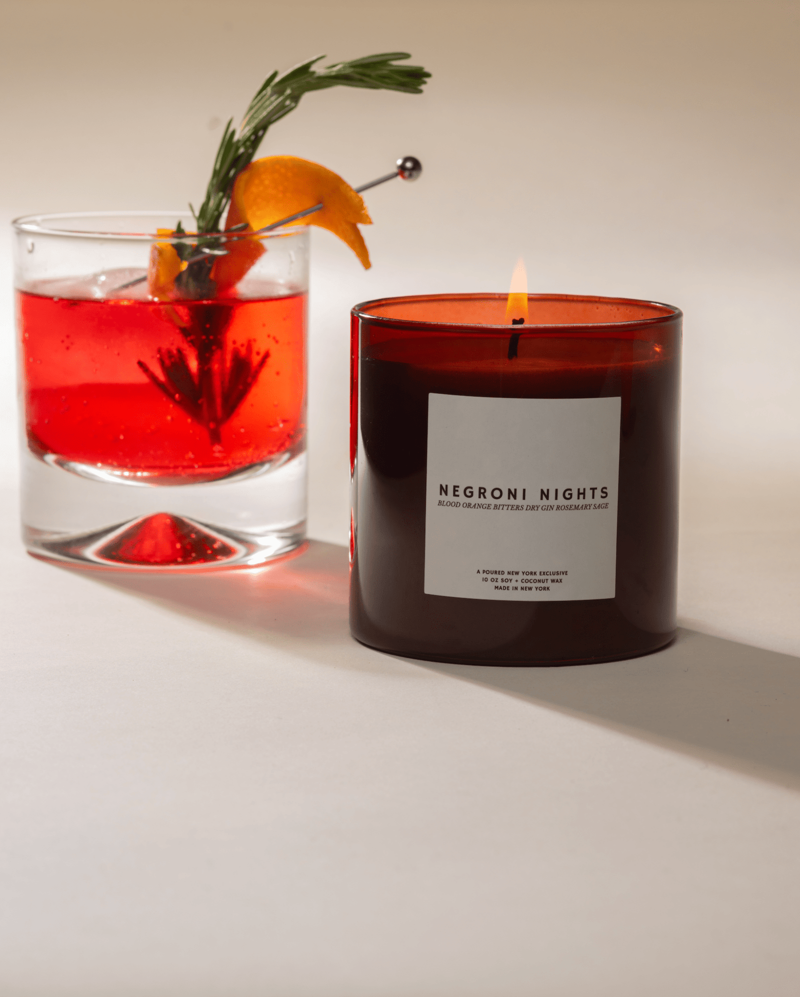 Negroni Nights Soy Coconut Wax Candle - 10oz