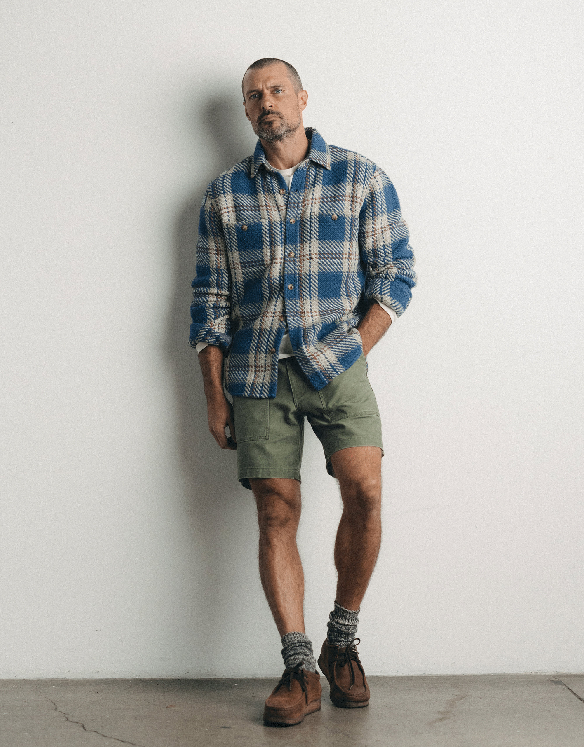 The Cutter Overshirt in Ocean Plaid