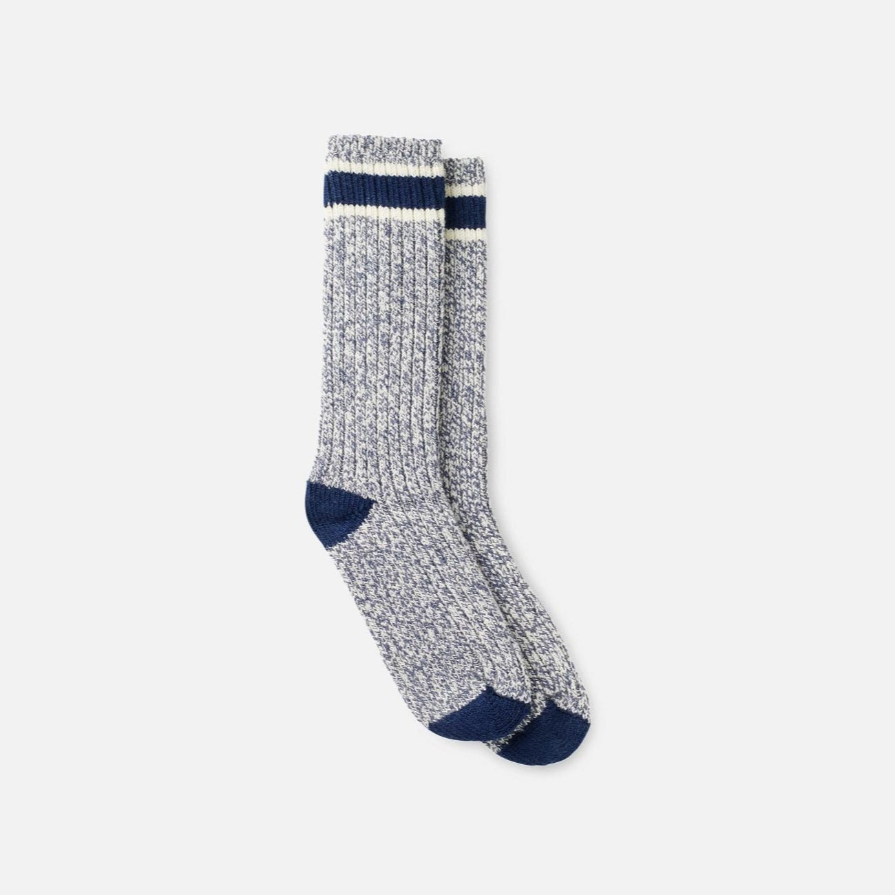 Ragg Wool Stripe Sock - Slate/Navy