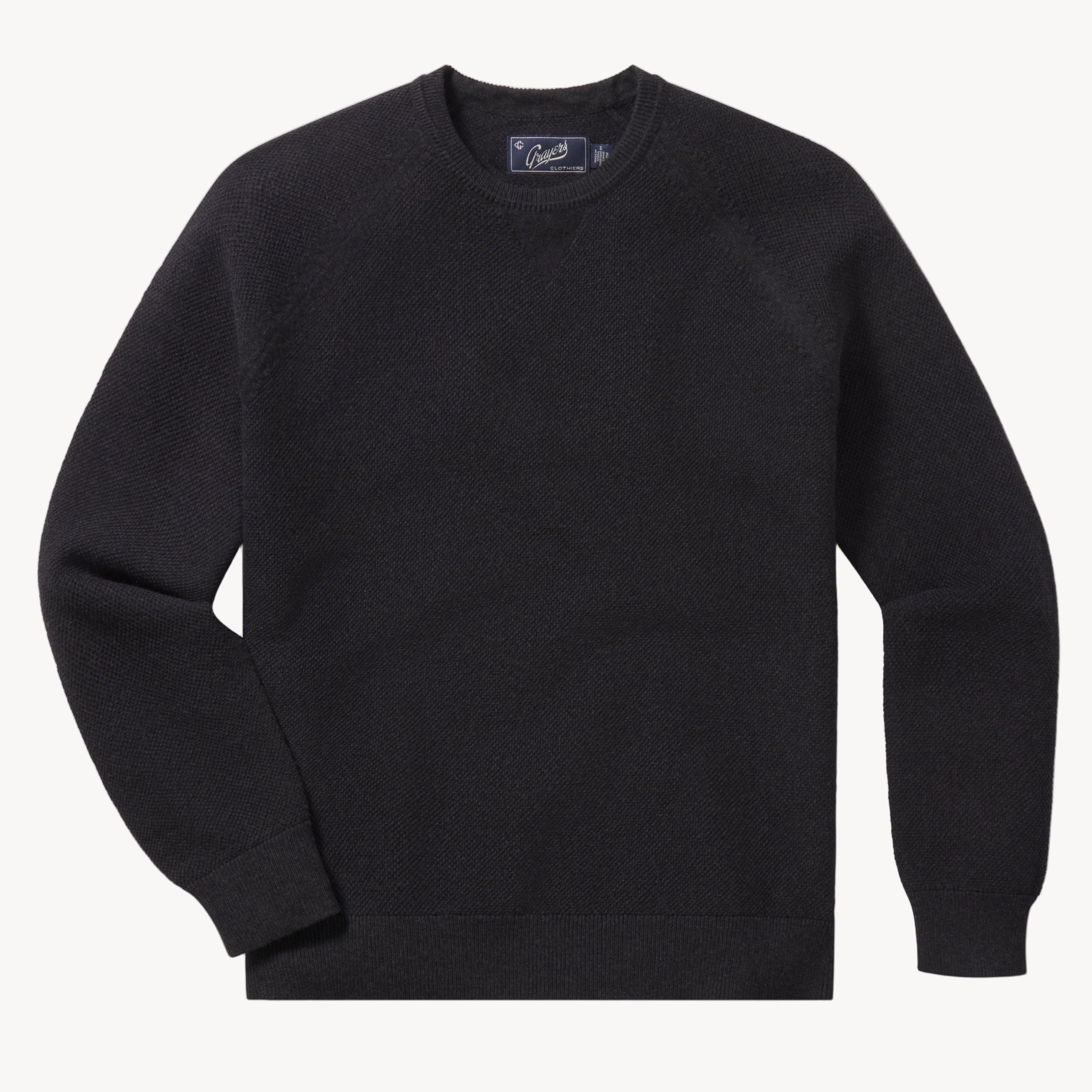 Black sweatshirt on a white background