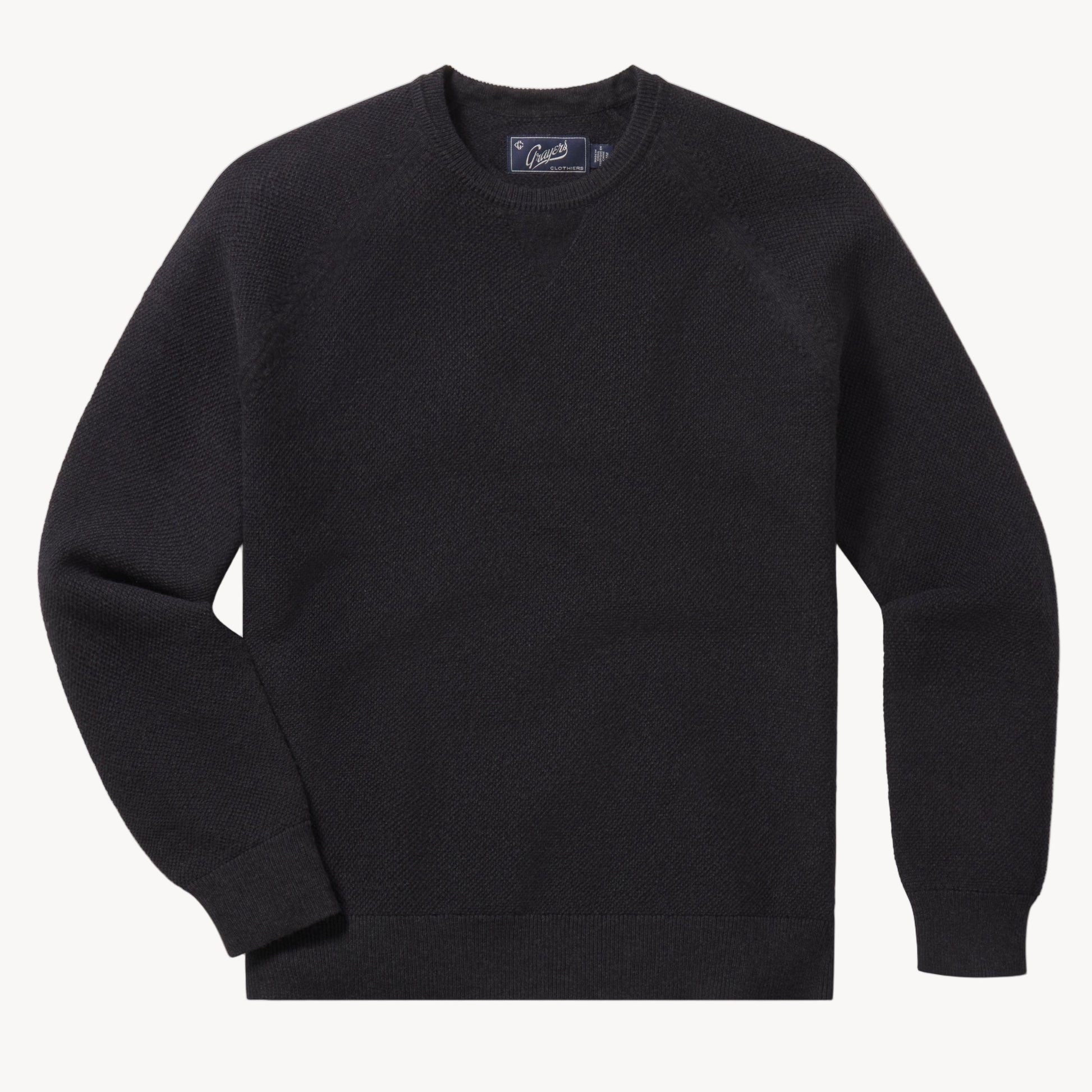 Black sweatshirt on a white background