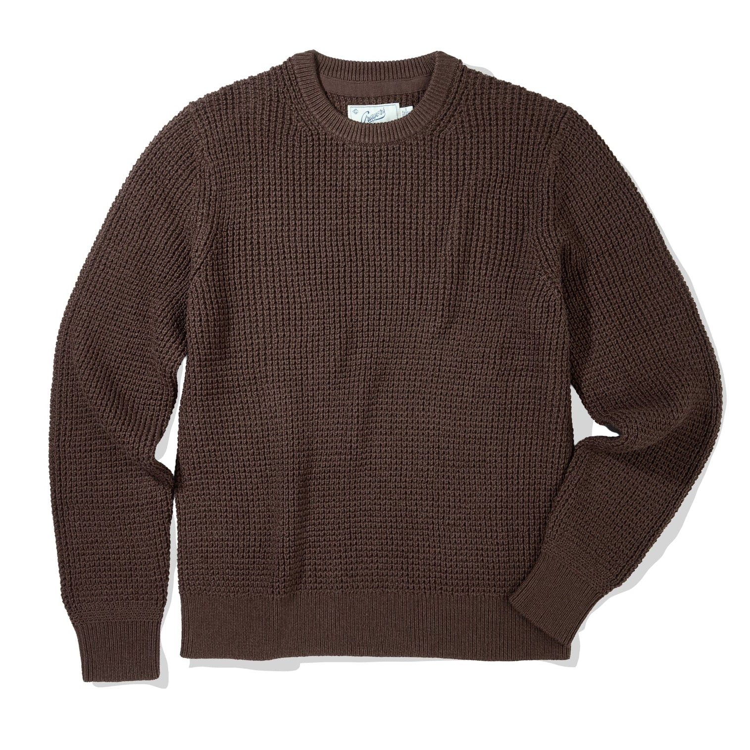 Brown sweater on a white background