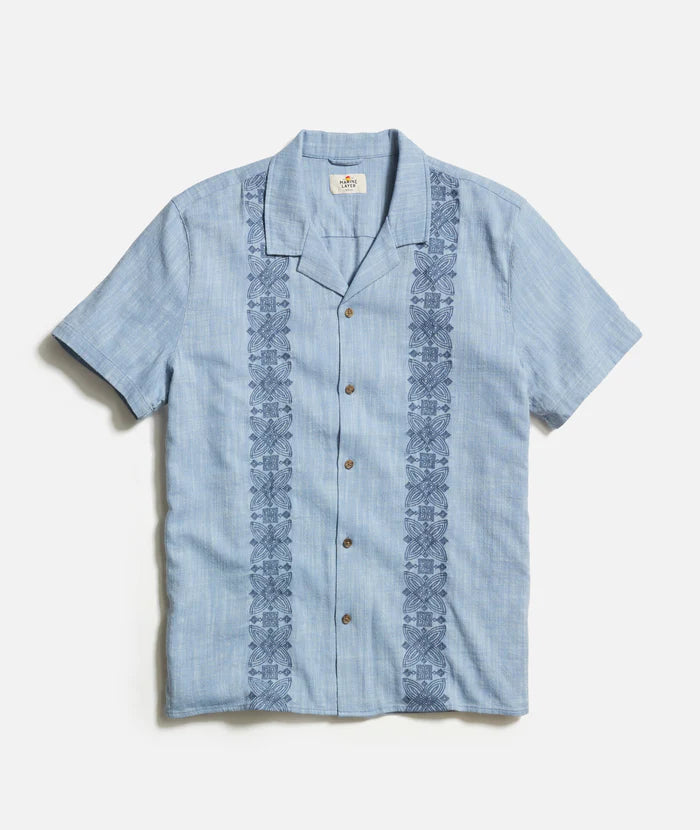 Embroidered Stretch Selvage Shirt